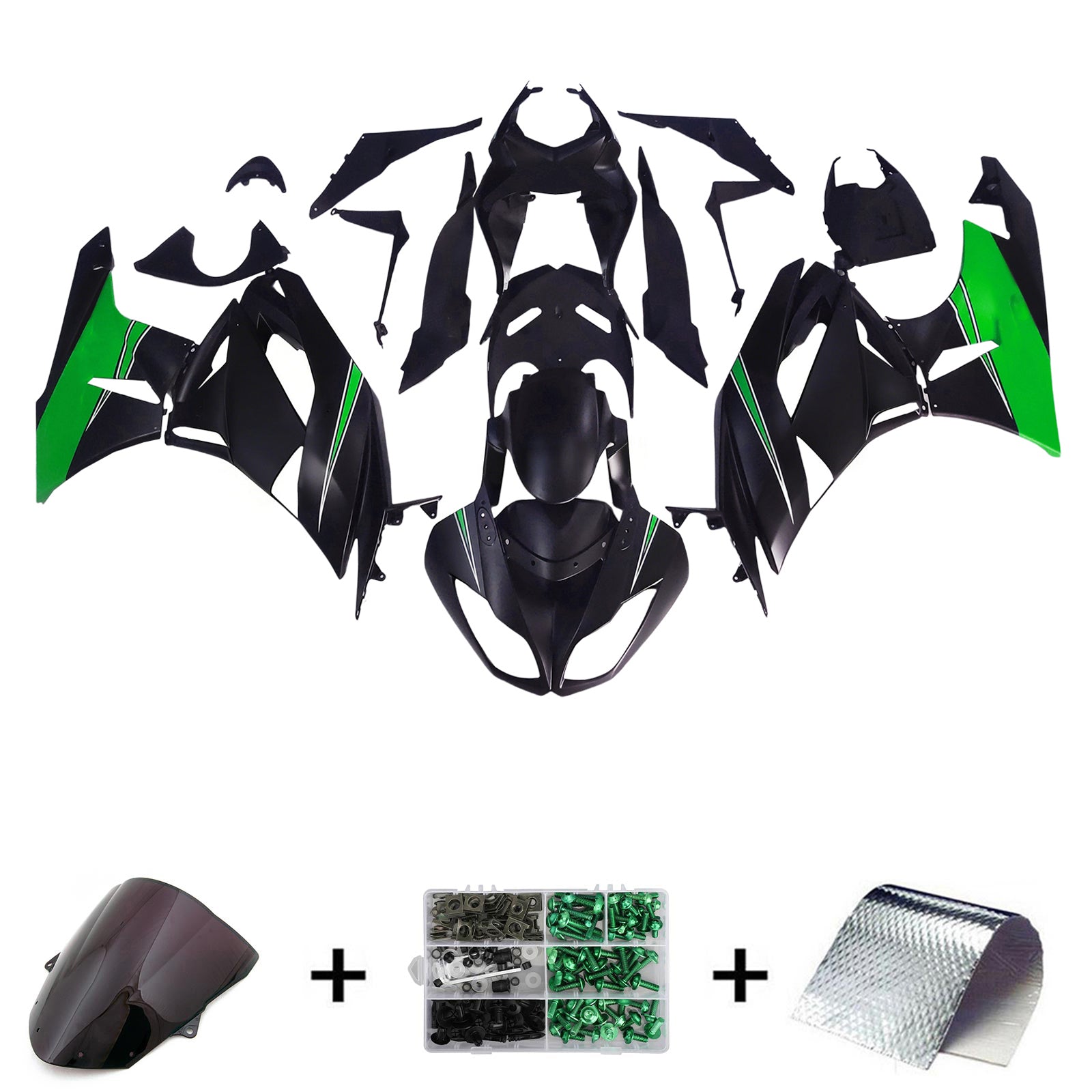 Kawasaki ZX6R 636 2009-2012 Fairing Kit Bodywork Plastic ABS