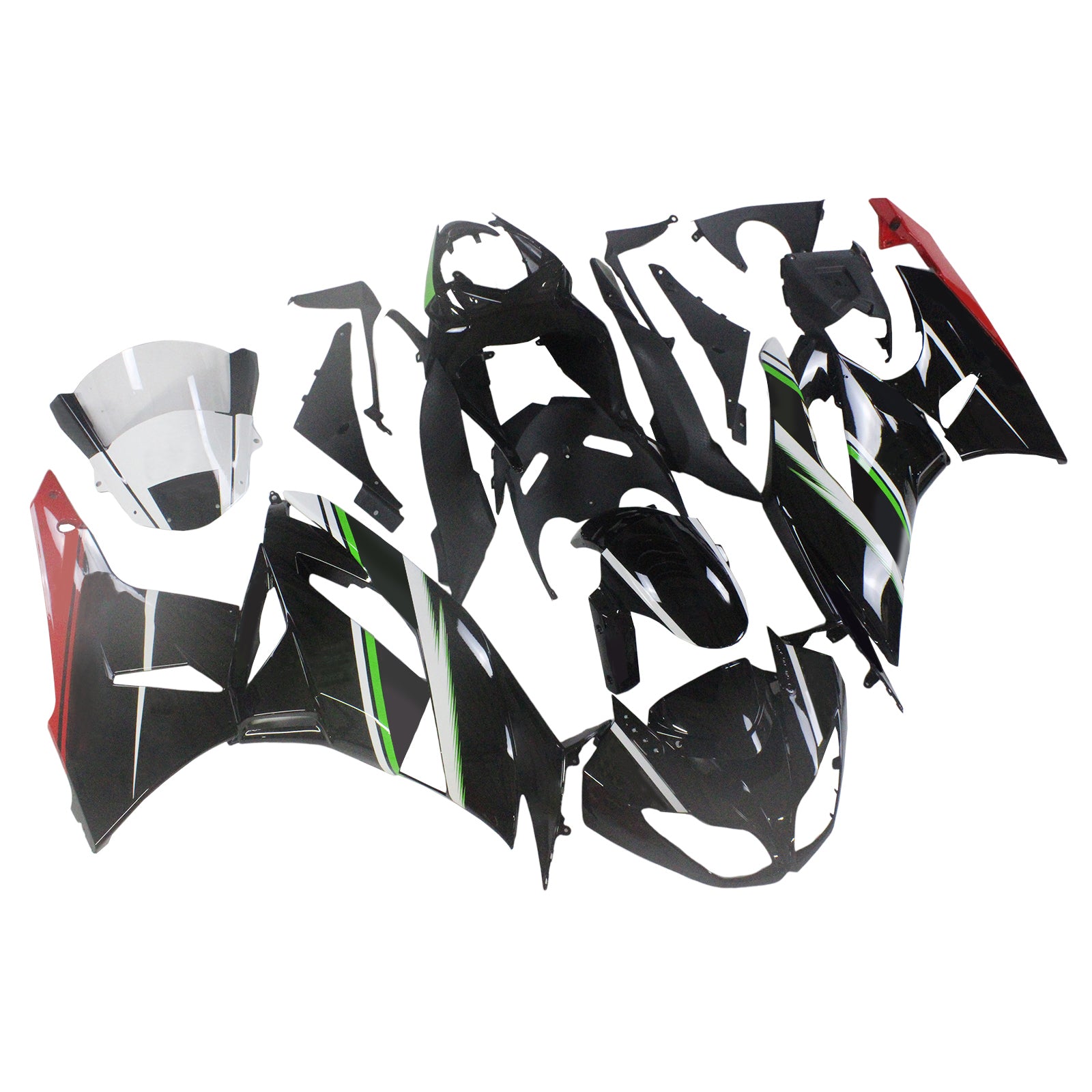 Kawasaki ZX6R 636 2009-2012 Fairing Kit Bodywork Plastic ABS