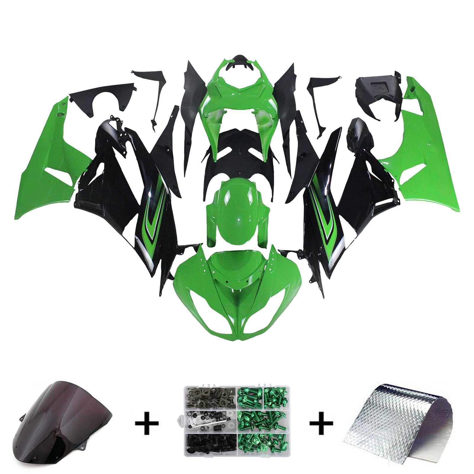 Kawasaki ZX6R 636 2009-2012 Fairing Kit Bodywork Plastic ABS