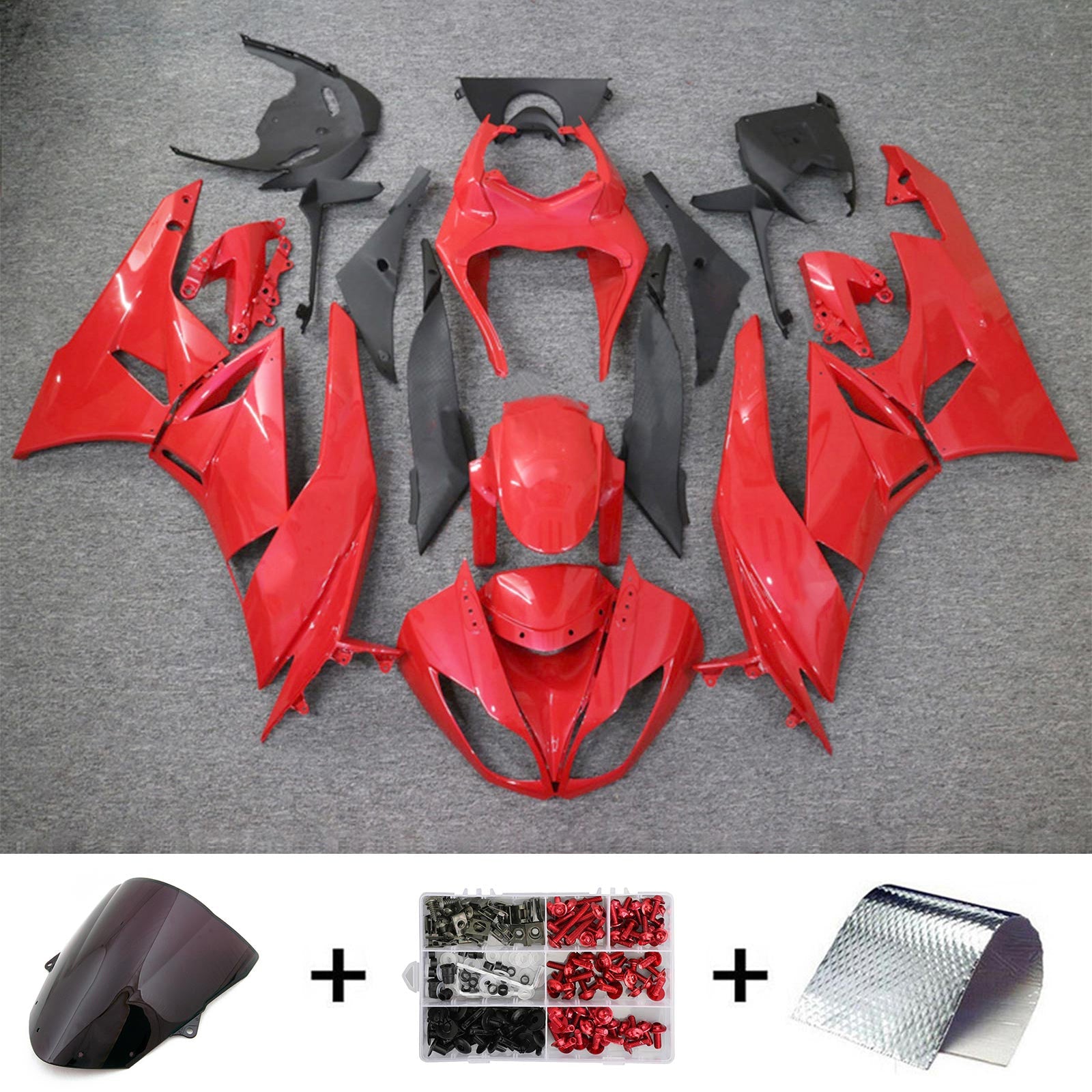 Kawasaki ZX6R 636 2009-2012 Fairing Kit Bodywork Plastic ABS