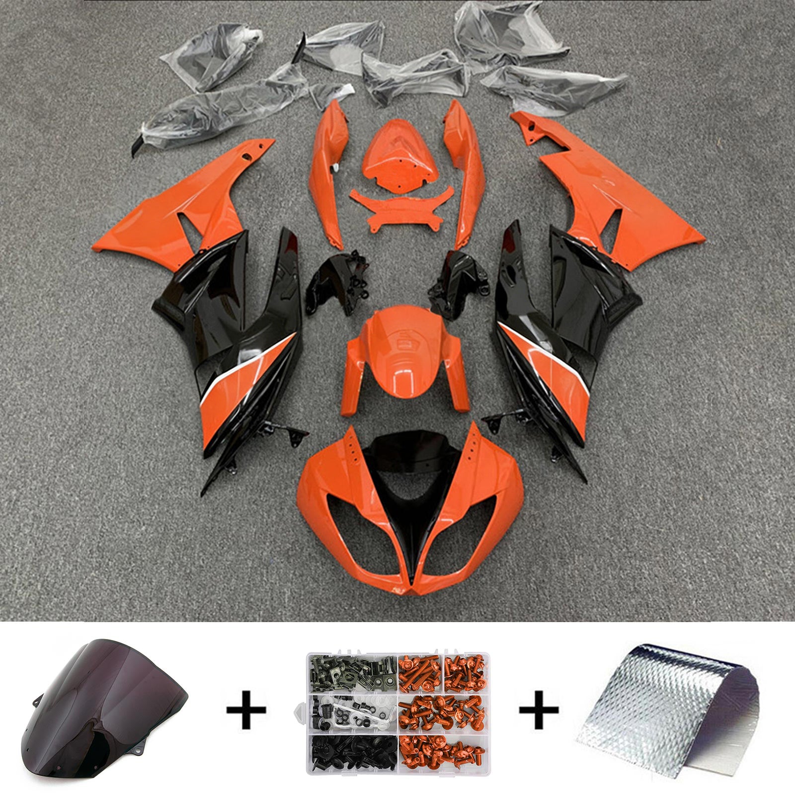 Kawasaki ZX6R 636 2009-2012 Fairing Kit Bodywork Plastic ABS