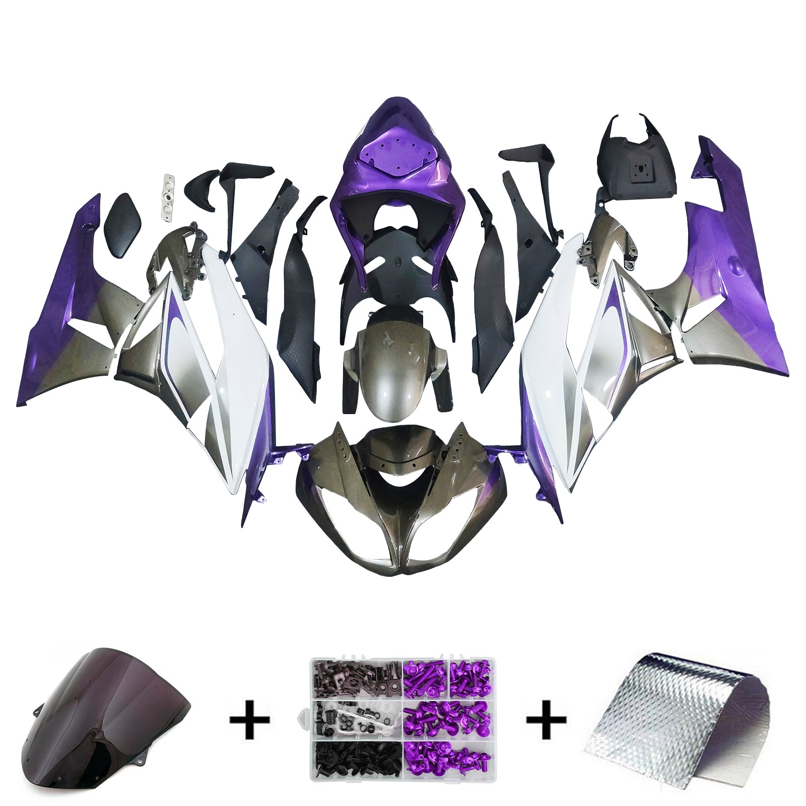 Kawasaki ZX6R 636 2009-2012 Fairing Kit Bodywork Plastic ABS