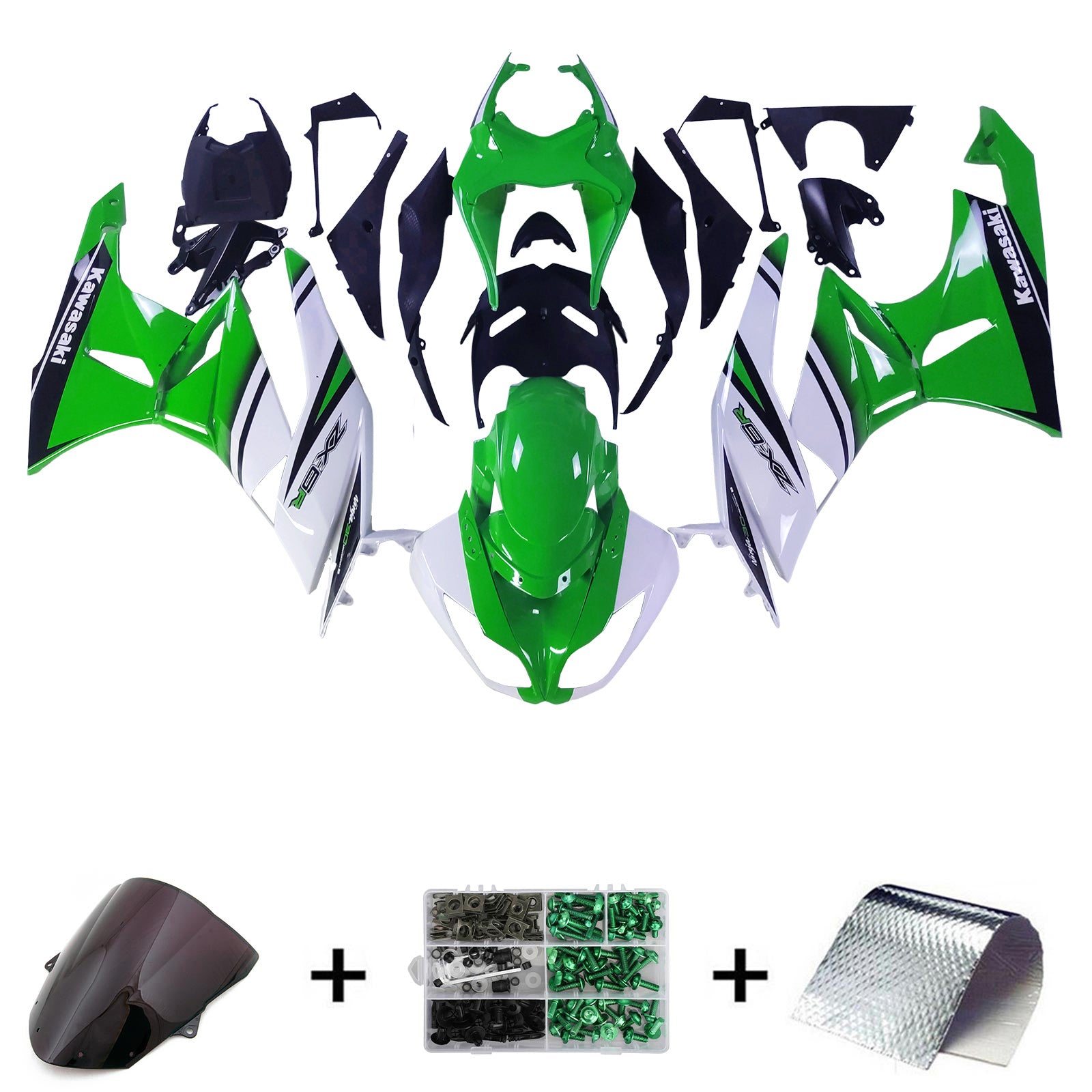 Kawasaki ZX6R 636 2009-2012 Fairing Kit Bodywork Plastic ABS