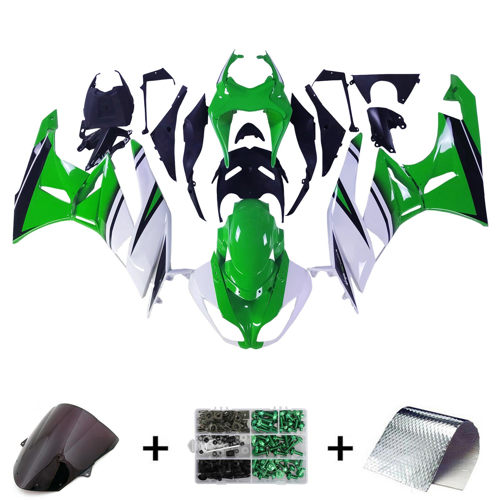 Kawasaki ZX6R 636 2009-2012 Fairing Kit Bodywork Plastic ABS