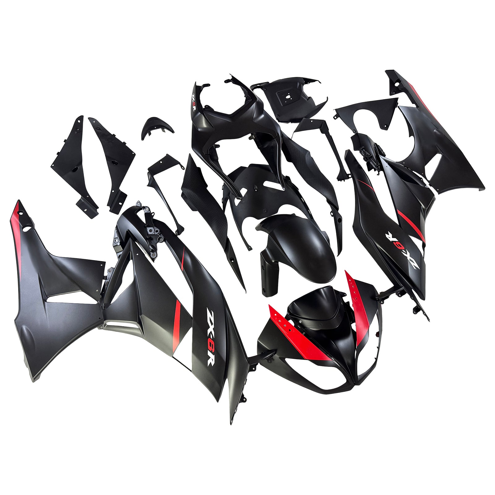 Injection Fairing Kit Bodywork Plastic ABS fit For 2009-2012 Kawasaki ZX6R 636