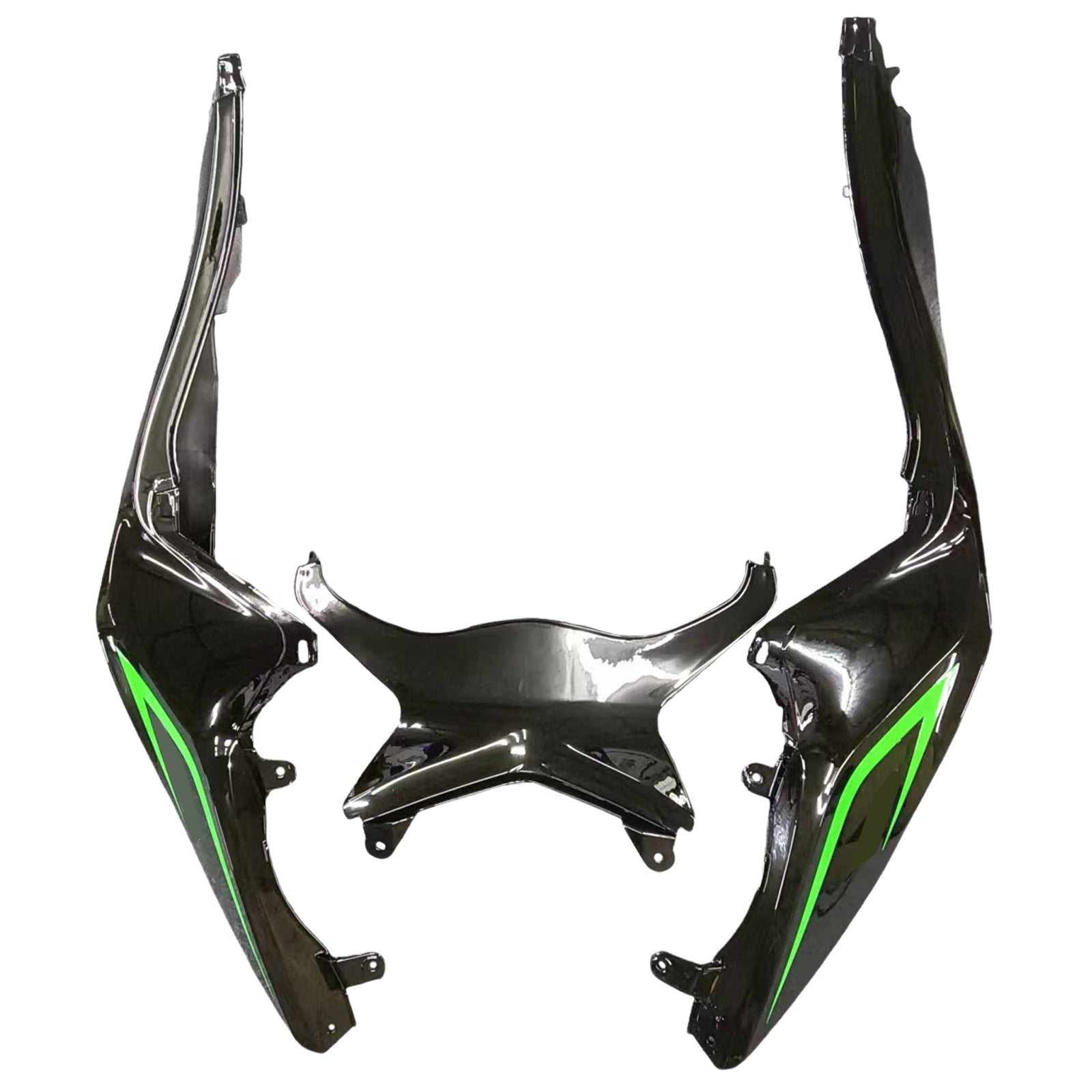Carenados 2013-2018 Plásticos Kawasaki ZX6R 636 Verde Negro Ninja Genérico