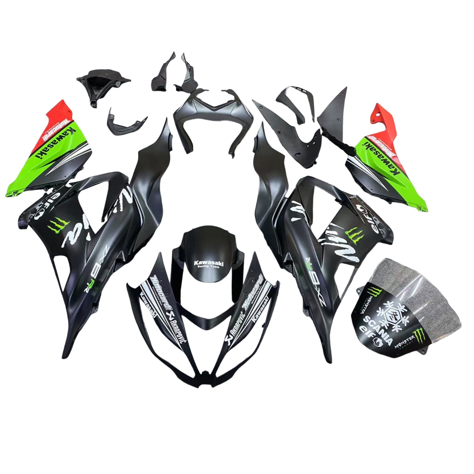 Kawasaki ZX6R 636 2013-2018 Fairing Kit Bodywork Plastic ABS