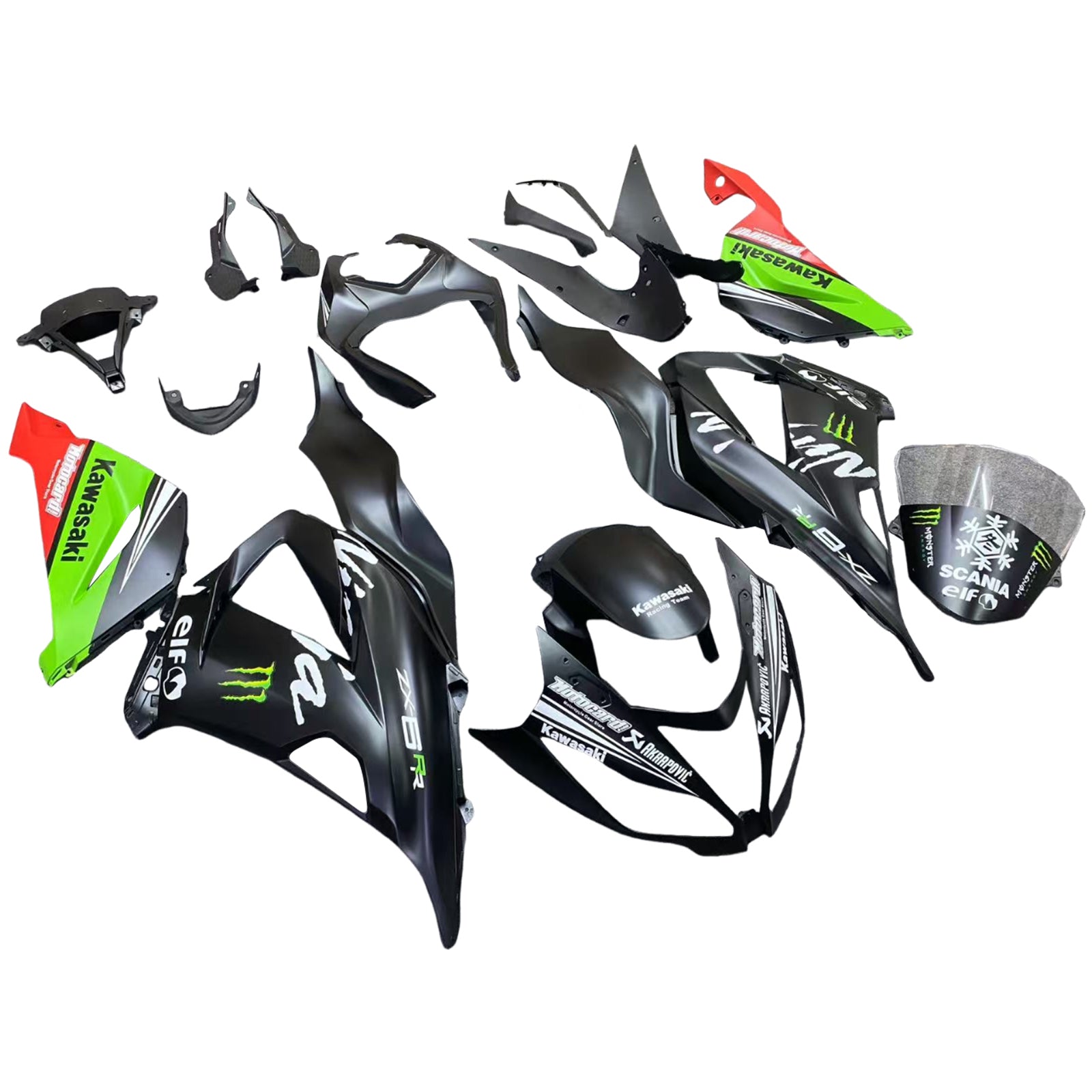 Kawasaki ZX6R 636 2013-2018 Fairing Kit Bodywork Plastic ABS