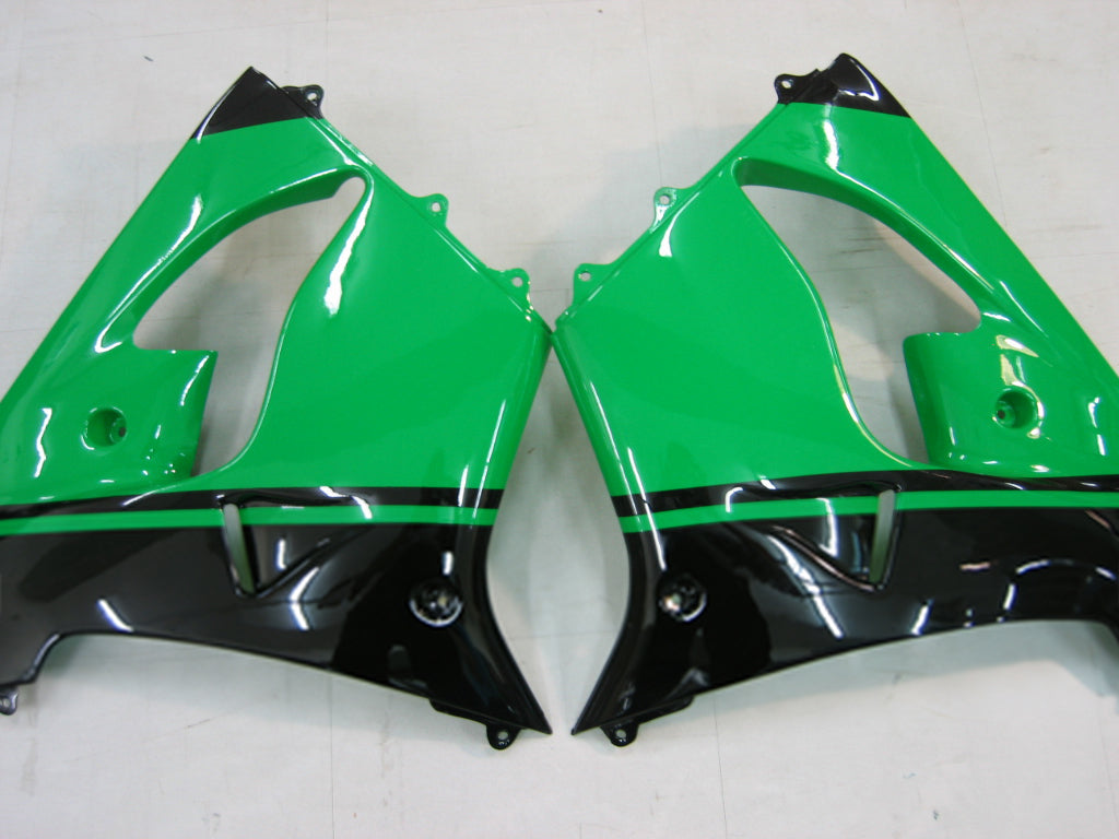 Fairings 2000-2001 Kawasaki ZX 9R Green Black No.14 ZX9R Generic