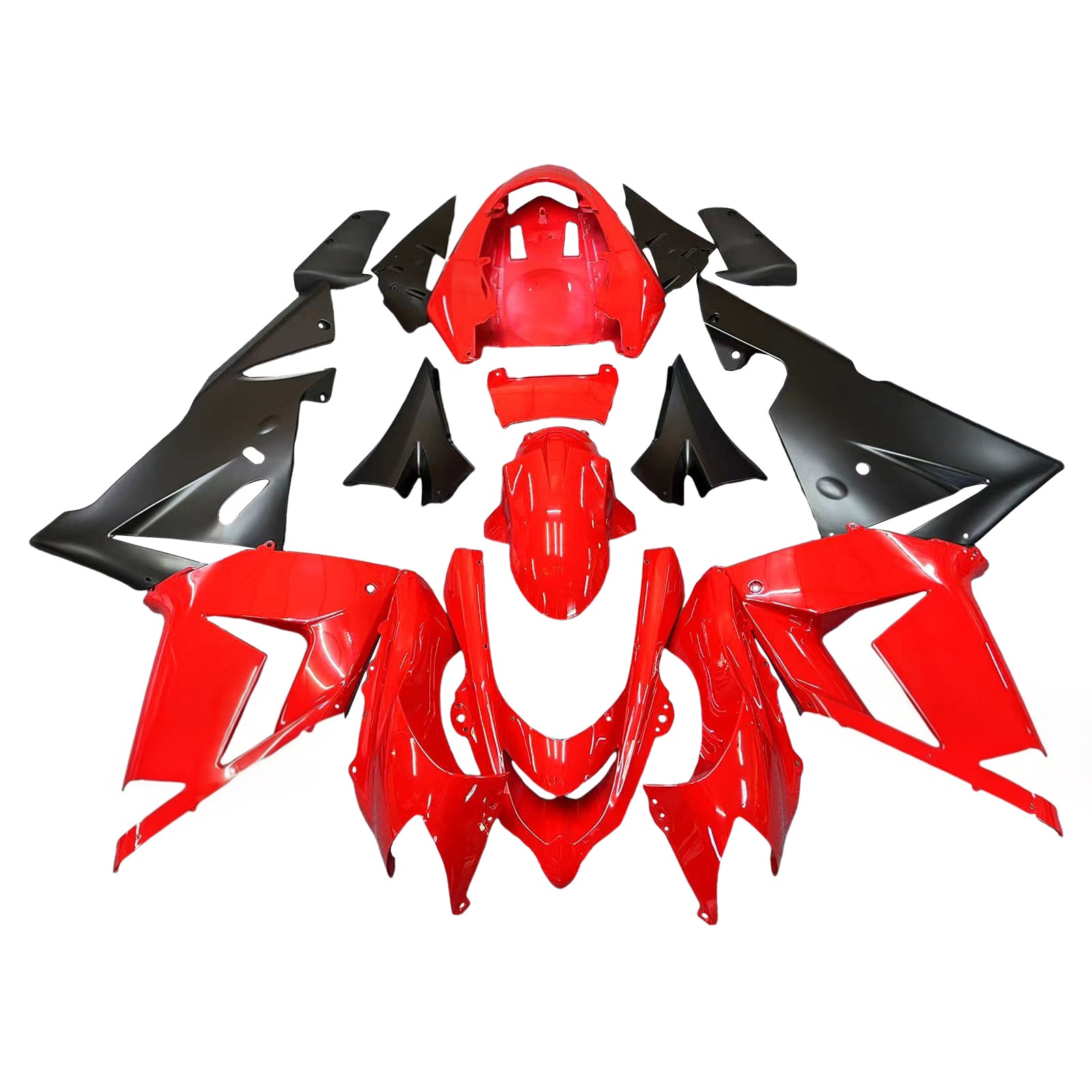 Carenados 2004-2005 Kawasaki ZX10R Rojo y Negro Ninja Genérico