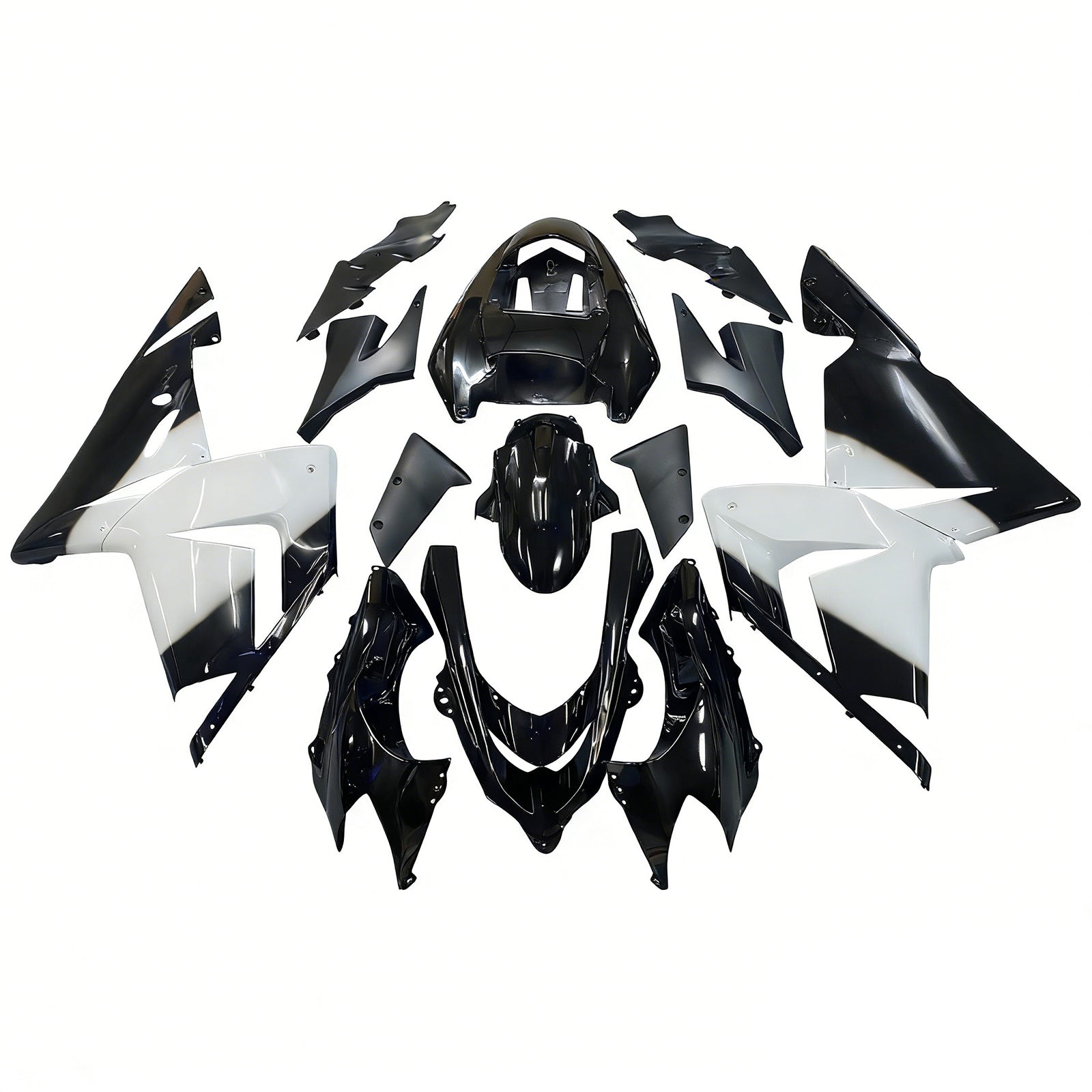 Carenados 2004-2005 Kawasaki ZX 10R Negro Blanco West Ninja