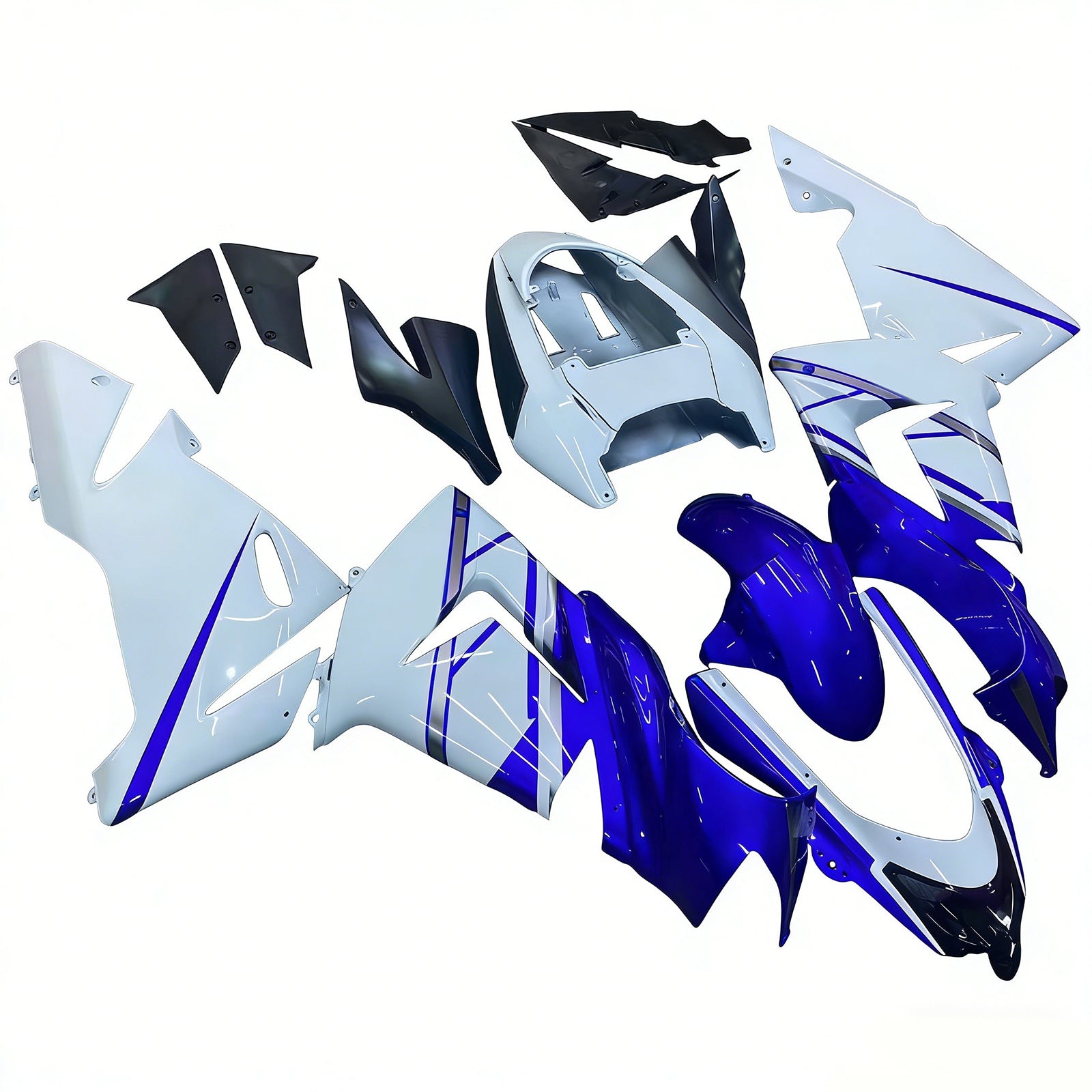 Fairings 2004-2005 Kawasaki ZX 10R Blue White FIAT Generic