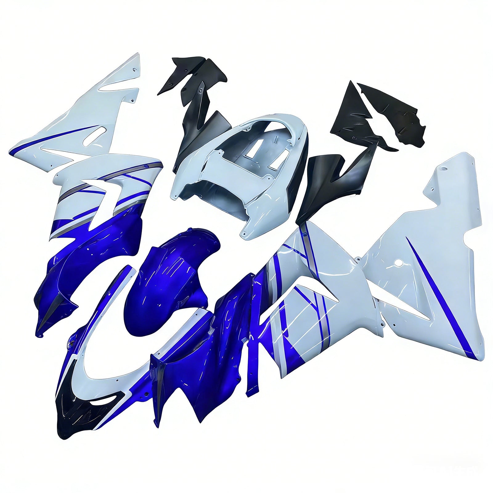 Fairings 2004-2005 Kawasaki ZX 10R Blue White FIAT Generic
