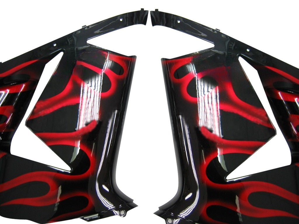 Fairing 2004-2005 Kawasaki ZX 10R Black & Red Flame Ninja Generic