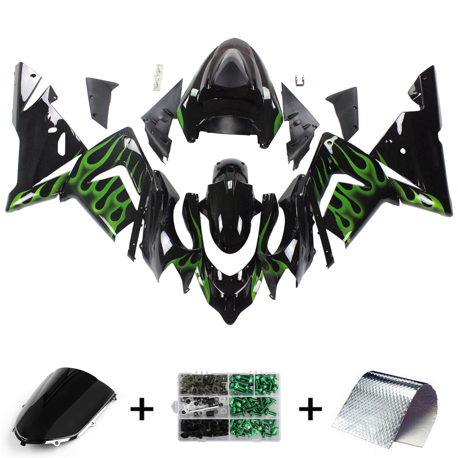 Kit Carenado Para Kawasaki ZX10R 2004-2005 Genérico