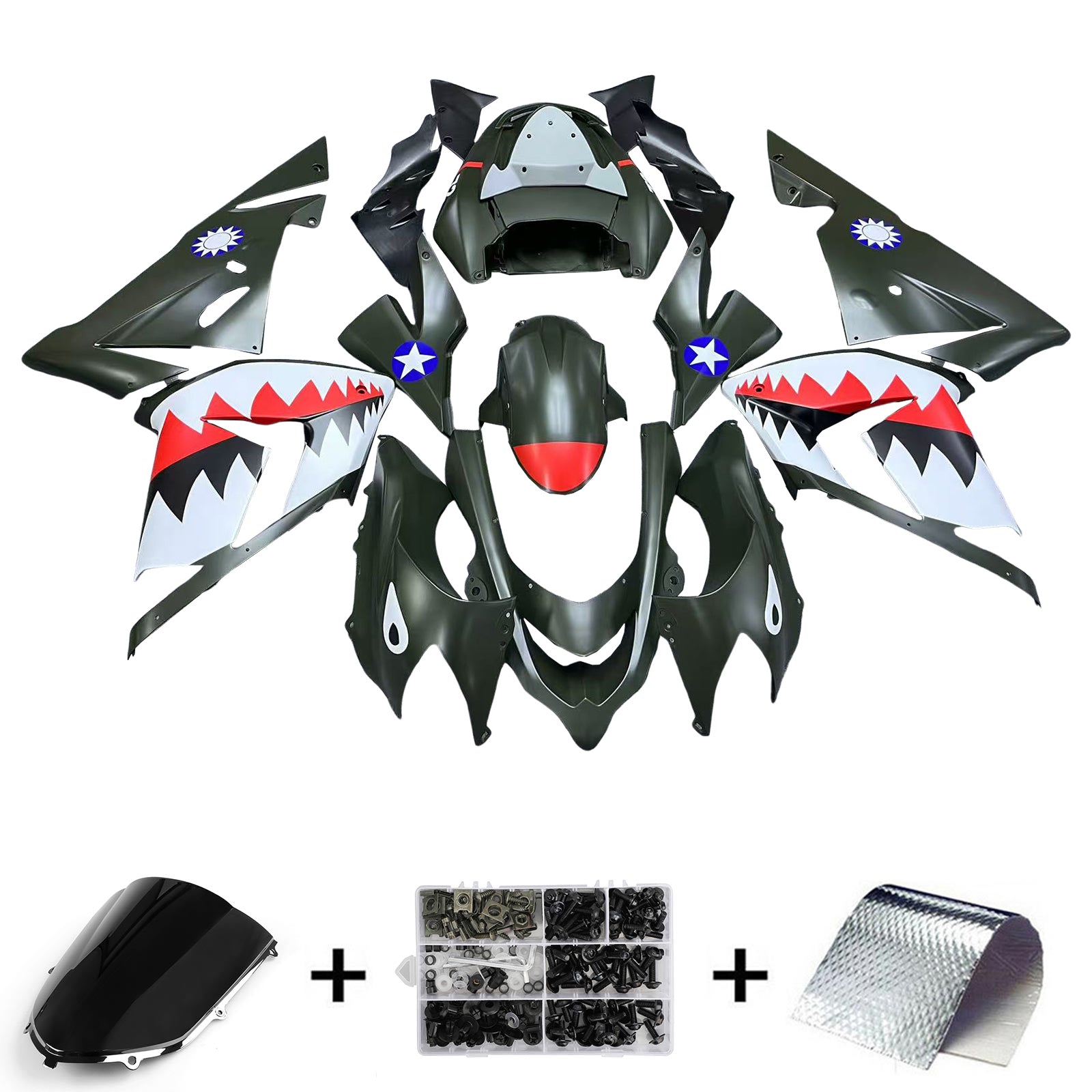 Kawasaki ZX10R 2004-2005 Fairing Kit Bodywork Plastic ABS