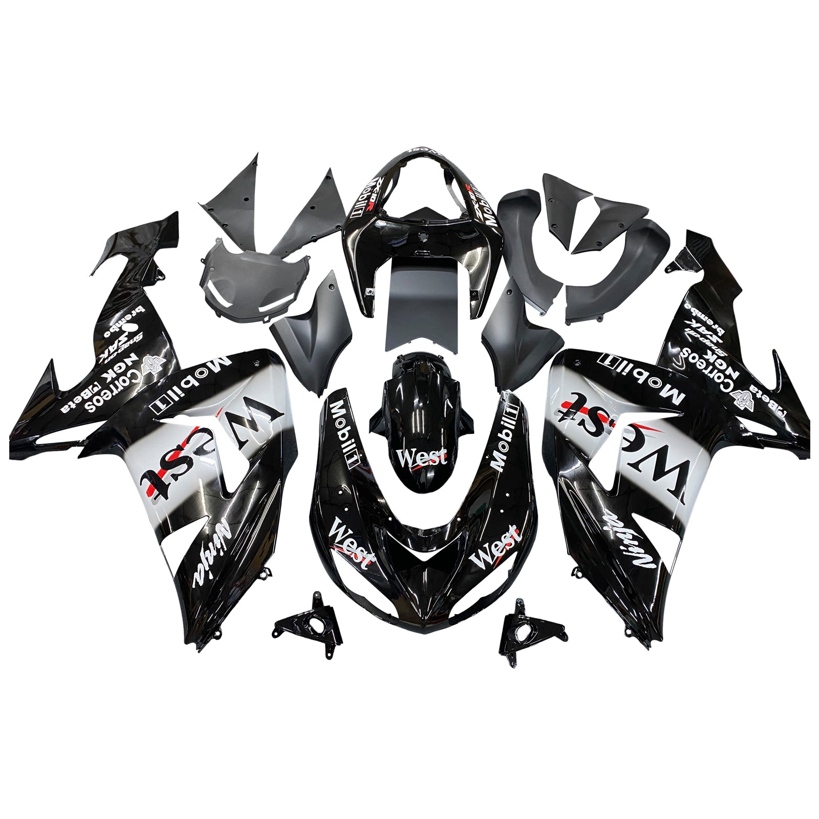Ninja ZX10R (2006-2007) Bodywork Fairing ABS Injection Molded Plastics Set 17 Color Generic
