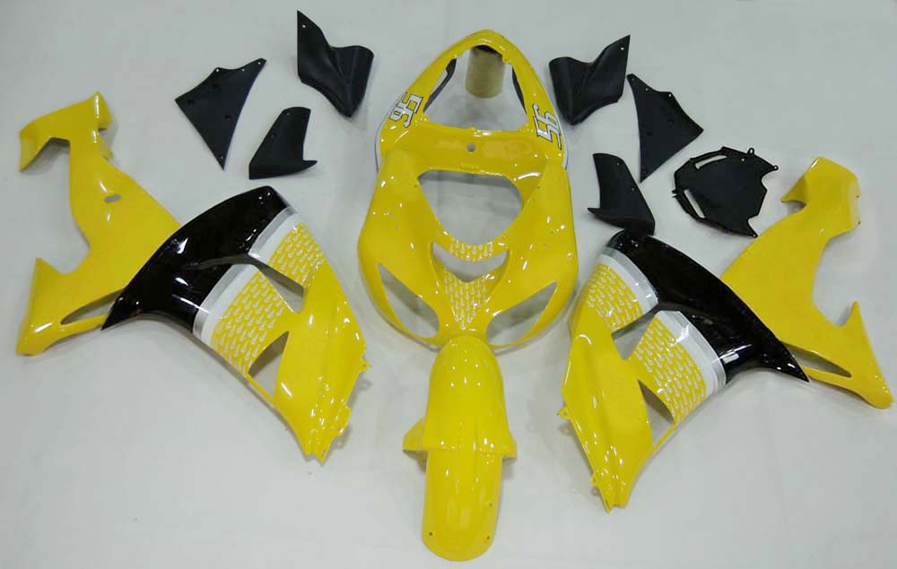 Fairings 2006-2007 Kawasaki ZX 10R Yellow Black No.56 Nakano Generic