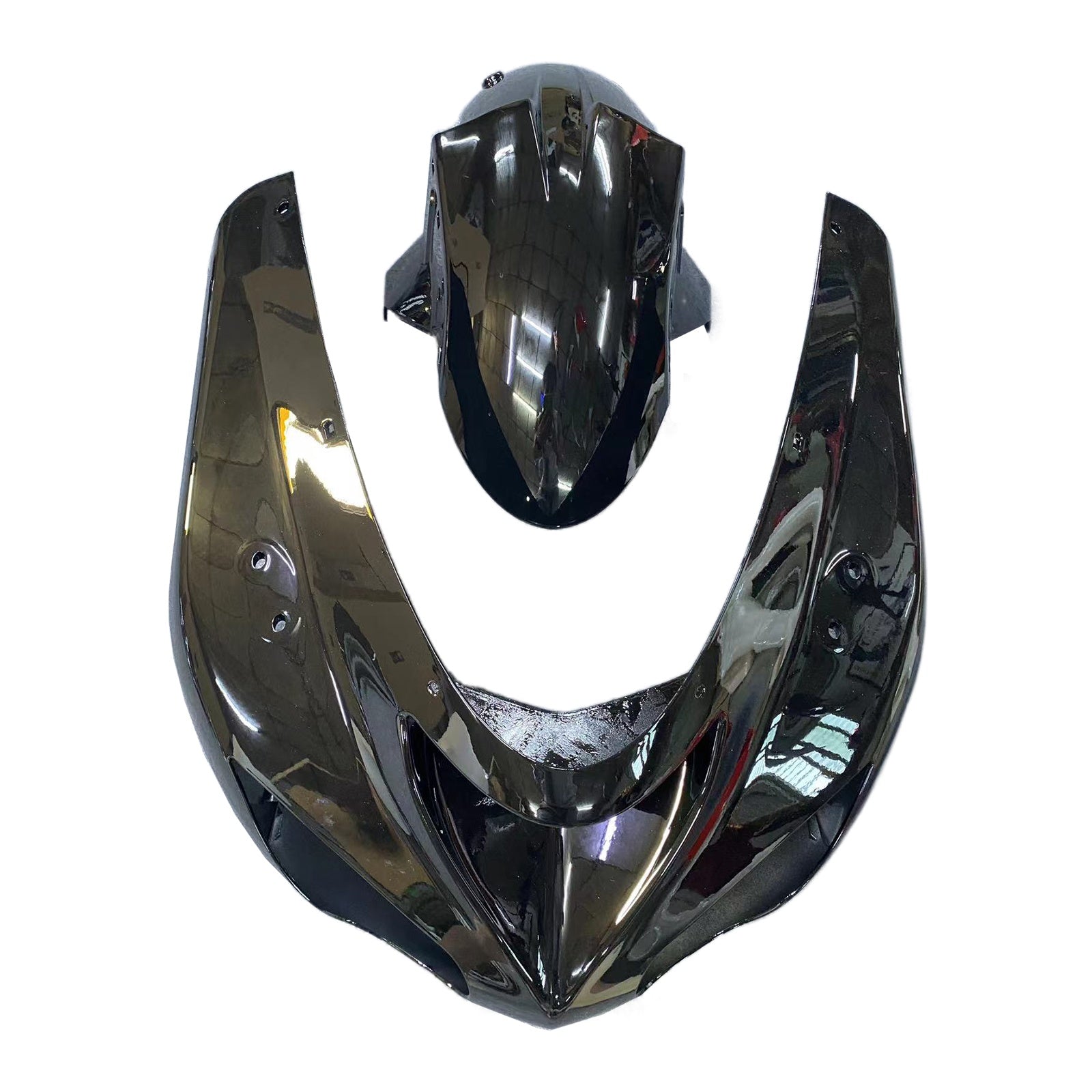 Fairings 2006-2007 Kawasaki ZX 10R Black Red Flame Generic