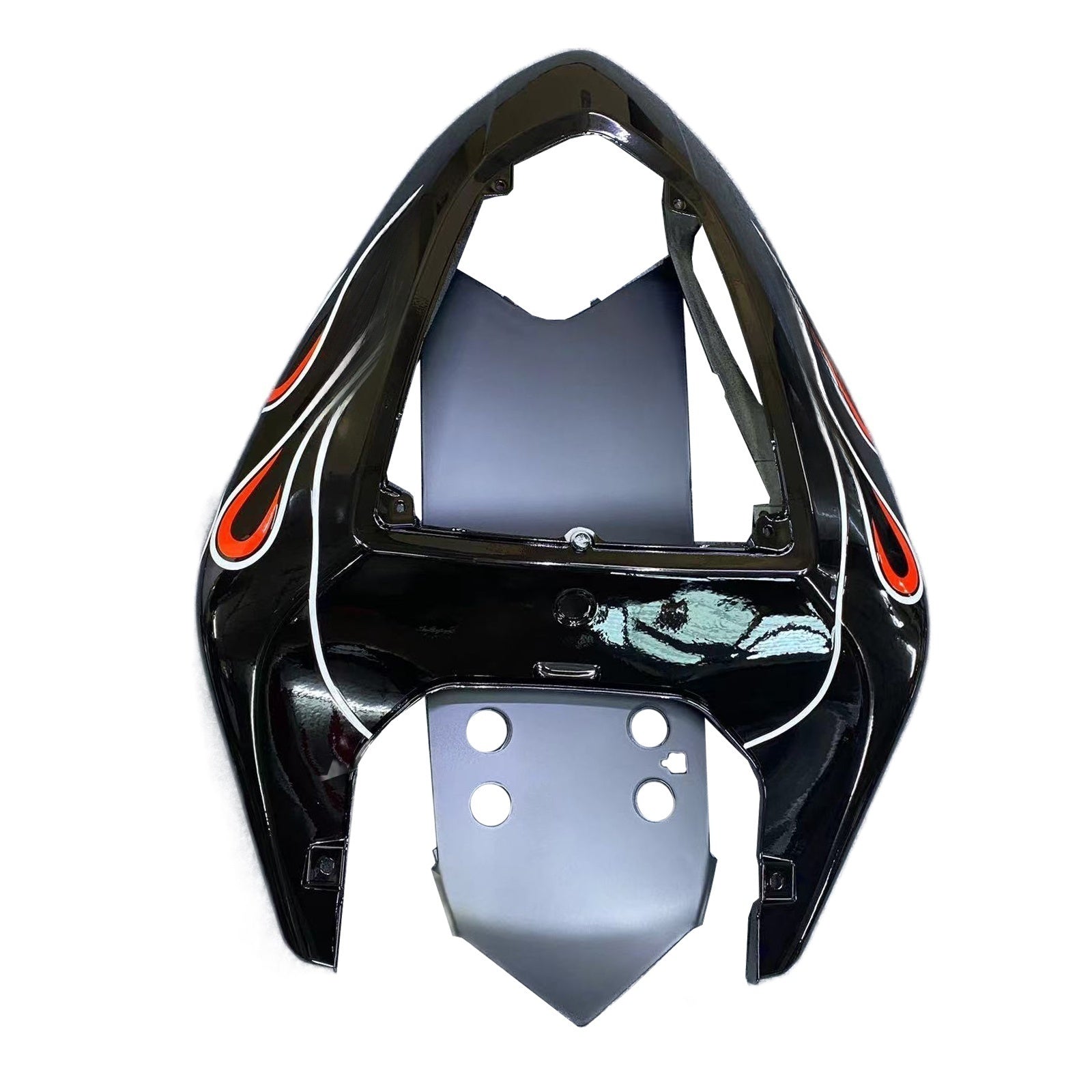 Fairings 2006-2007 Kawasaki ZX 10R Black Red Flame Generic