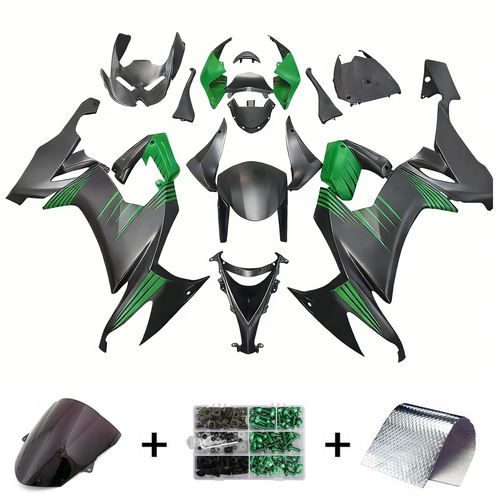 Injection Fairing Kit Bodywork Plastic ABS fit For Kawasaki ZX10R 2008-2010