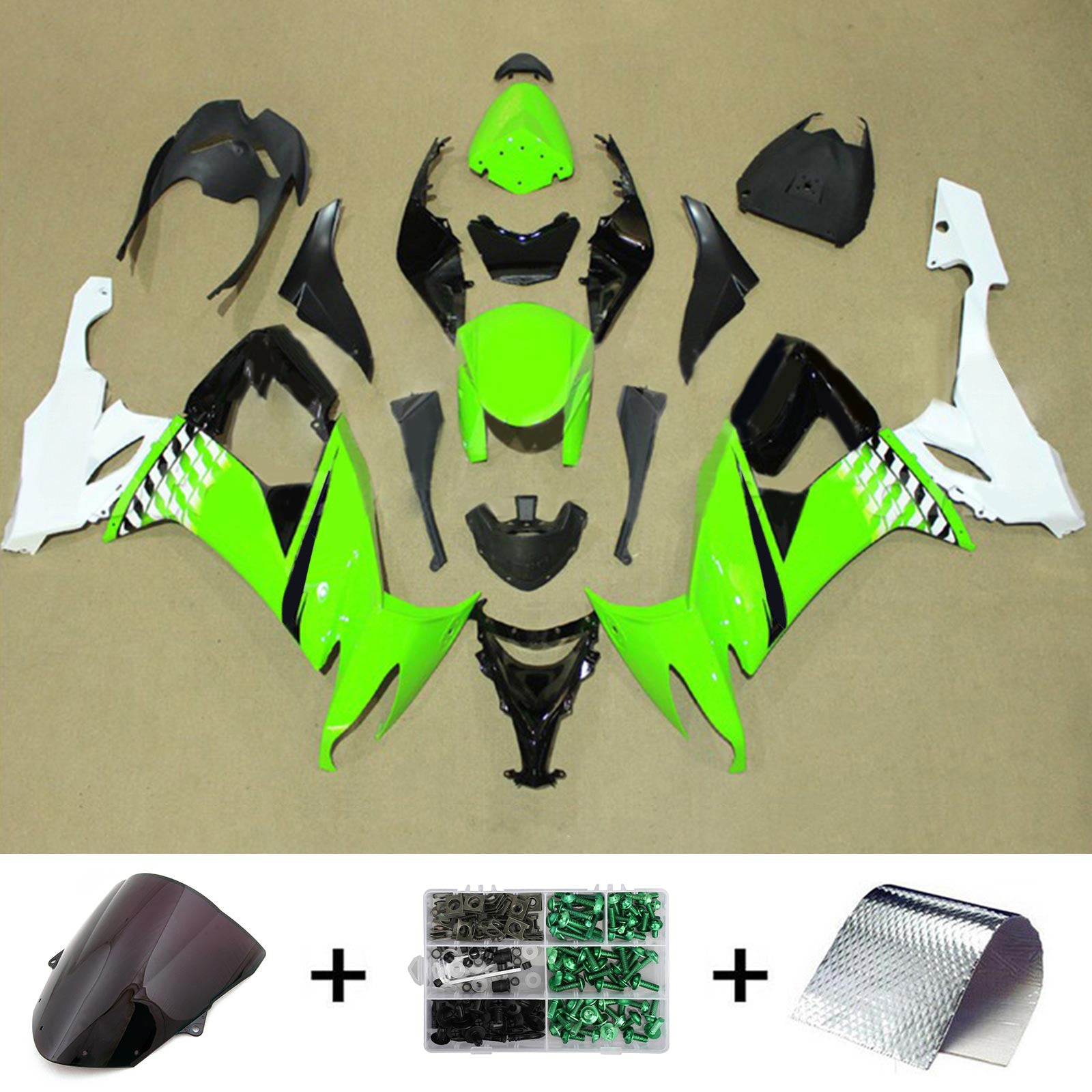 Kawasaki ZX10R 2008-2010 Fairing Kit Bodywork Plastic ABS
