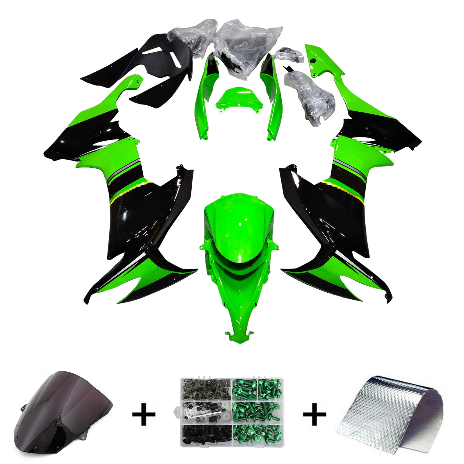 Kawasaki ZX10R 2008-2010 Fairing Kit Bodywork Plastic ABS