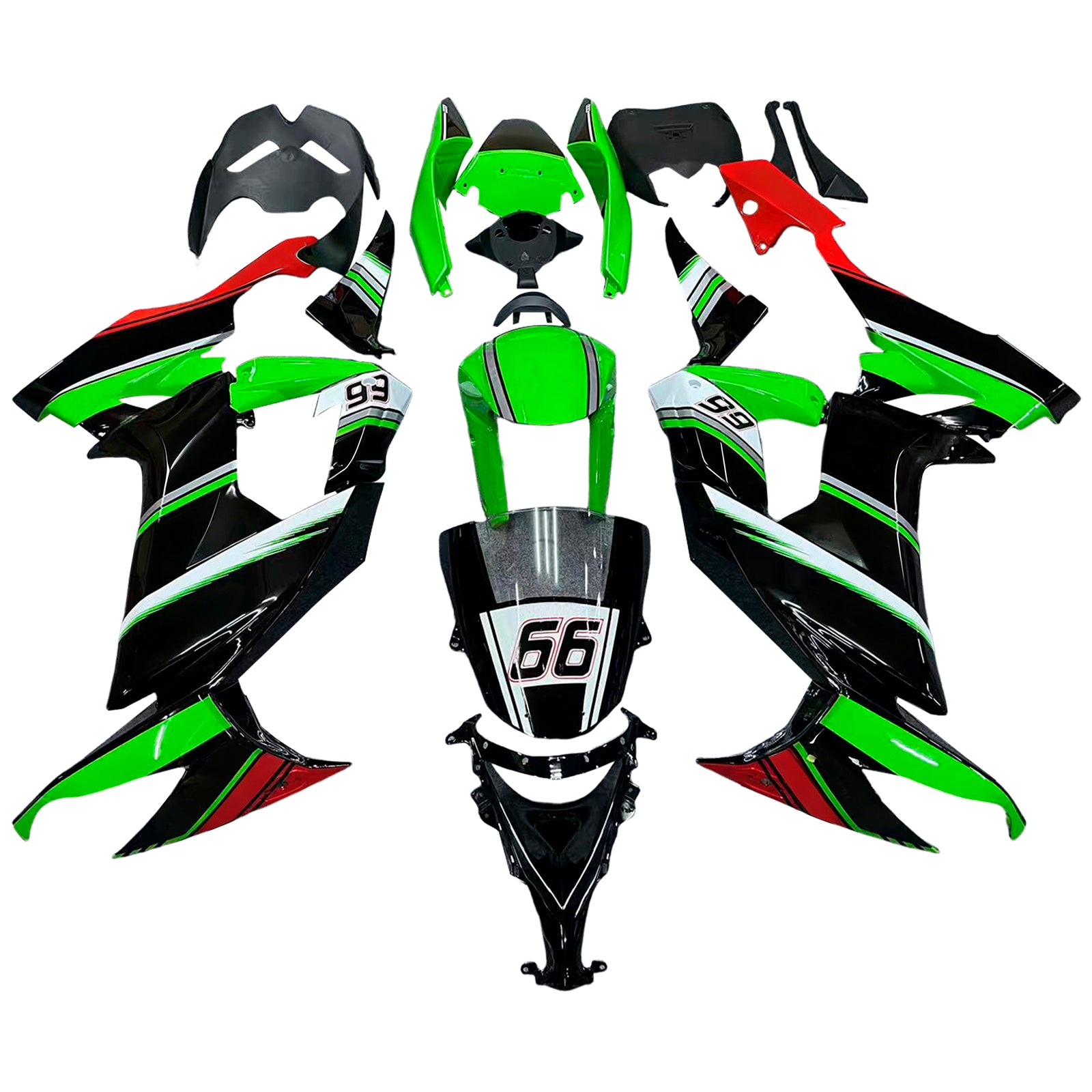 Kawasaki ZX10R 2008-2010 Fairing Kit Bodywork Plastic ABS