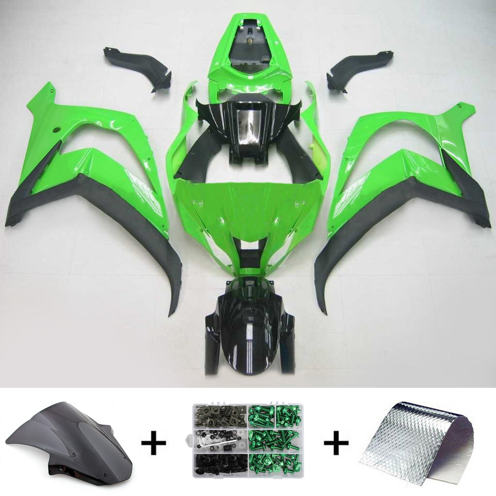 Fairings 2011-2015 Plastics Kawasaki ZX10R Ninja Green ZX10R Generic