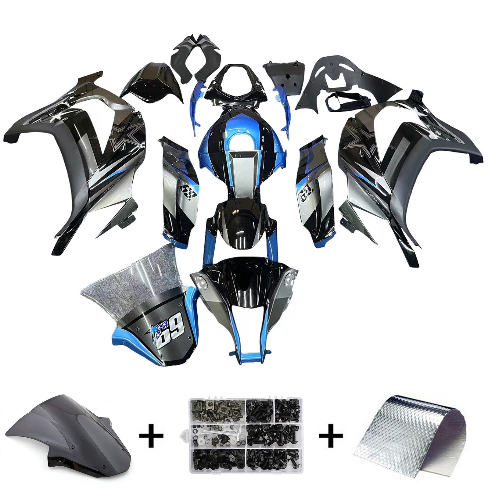 Kawasaki ZX10R 2011-2015 Fairing Kit Bodywork Plastic ABS