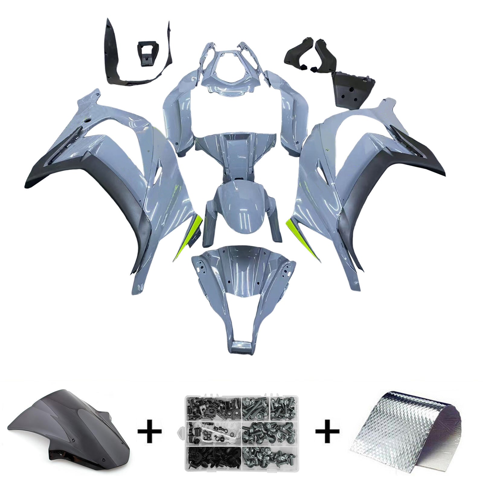 Injection Fairing Kit Bodywork Plastic ABS fit For Kawasaki ZX10R 2011-2015