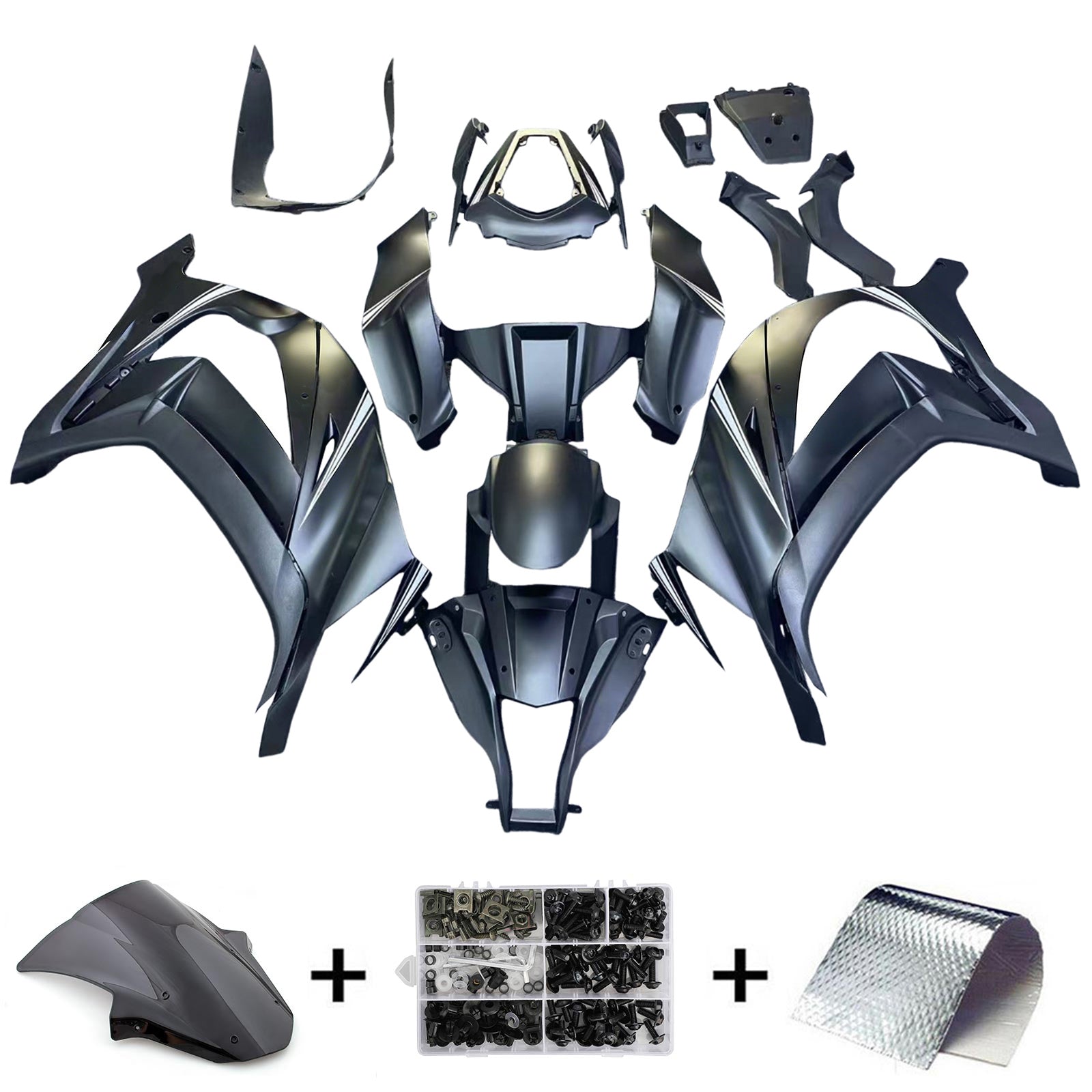 Injection Fairing Kit Bodywork Plastic ABS fit For Kawasaki ZX10R 2011-2015