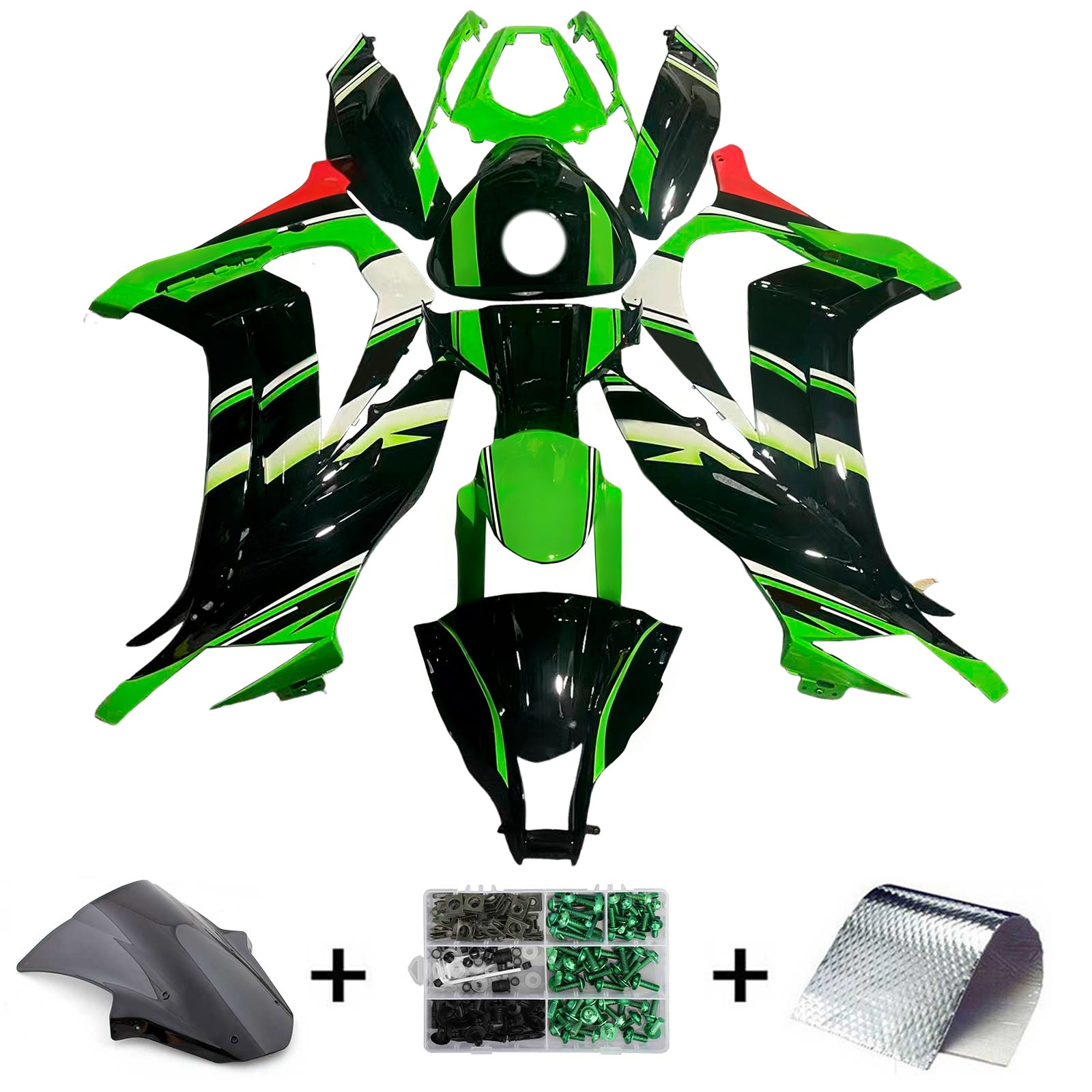 Injection Fairing Kit Bodywork Plastic ABS fit For Kawasaki ZX10R 2011-2015