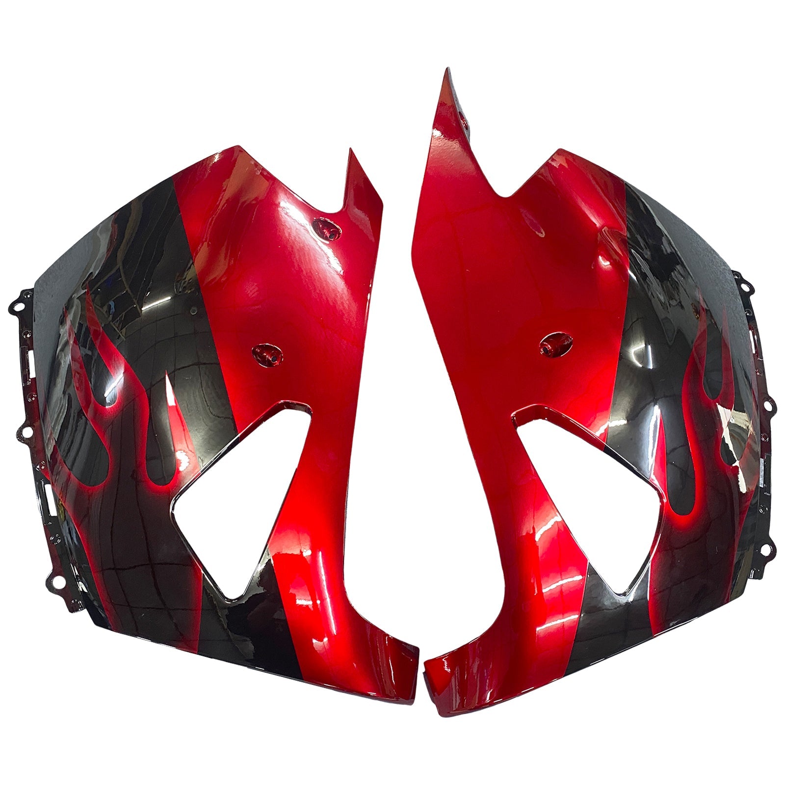 페어링 2006-2011 가와사키 ZX14R 블랙 & 레드 플레임 닌자 제네릭