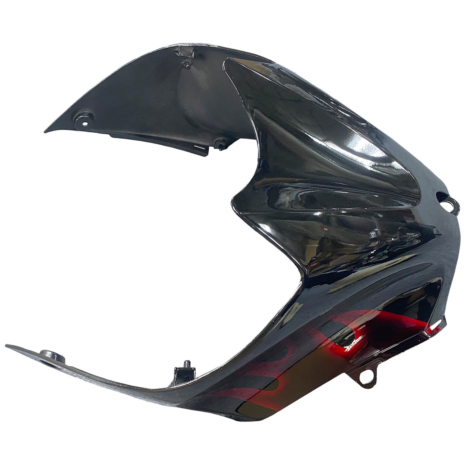 페어링 2006-2011 가와사키 ZX14R 블랙 & 레드 플레임 닌자 제네릭
