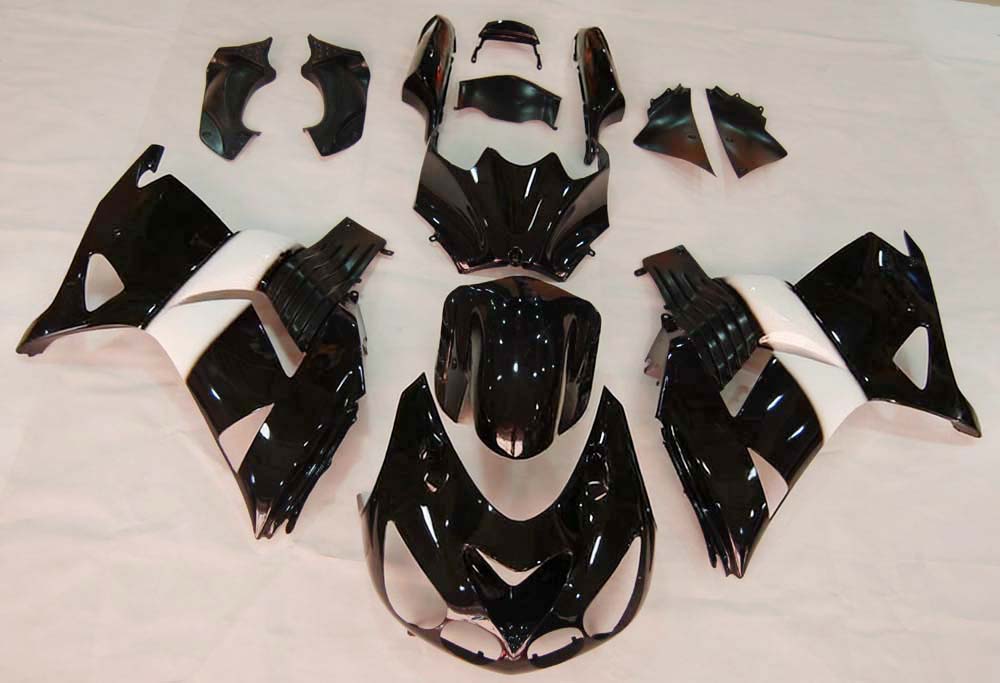 Fairings 2006-2011 Kawasaki ZX14R Black White West Ninja Generic