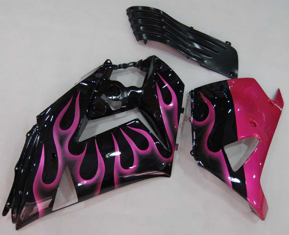 Fairings 2006-2011 Kawasaki ZX14R Black & Purple Flame Ninja Generic