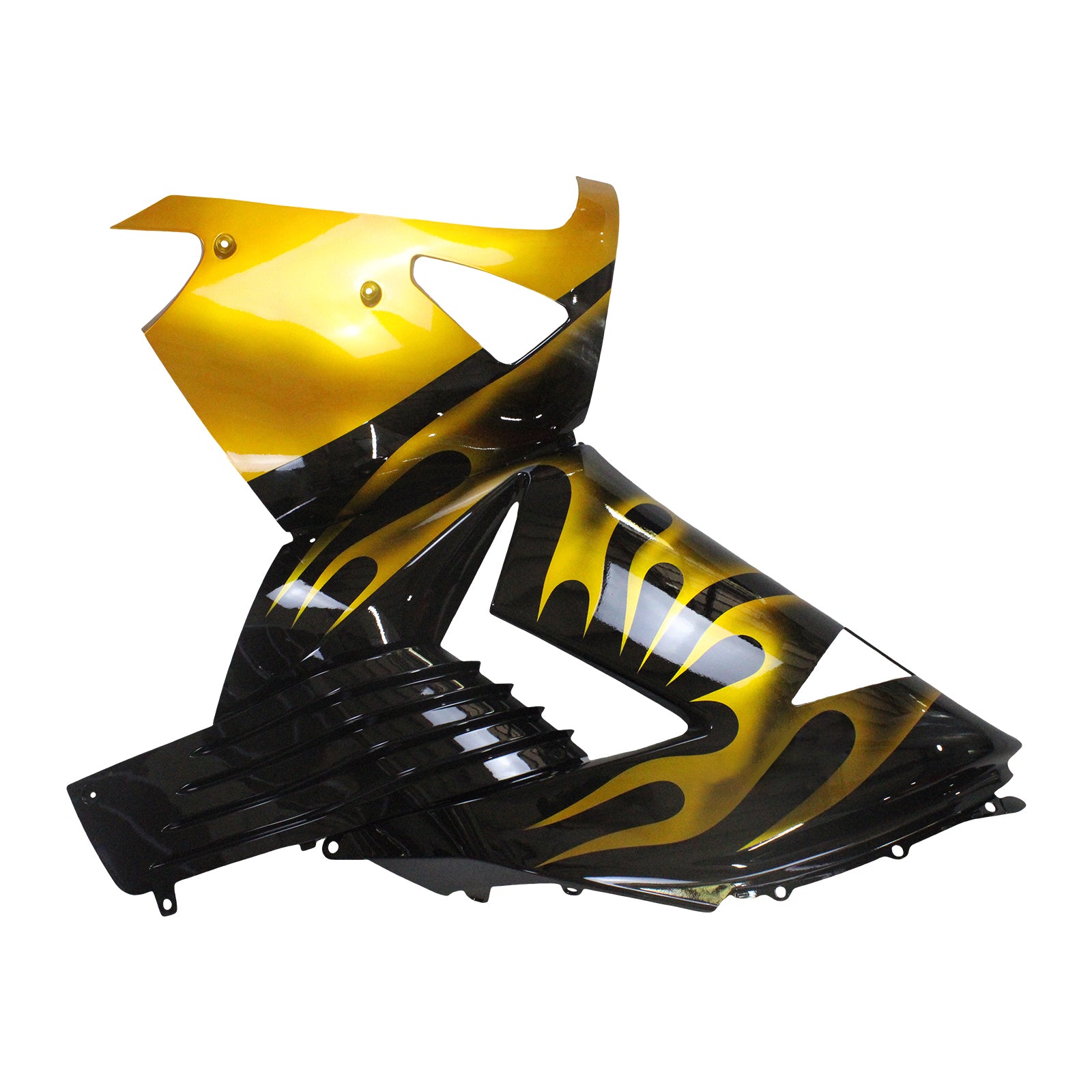Fairings 2006-2011 Kawasaki ZX14R Black & Gold Flame Ninja Generic