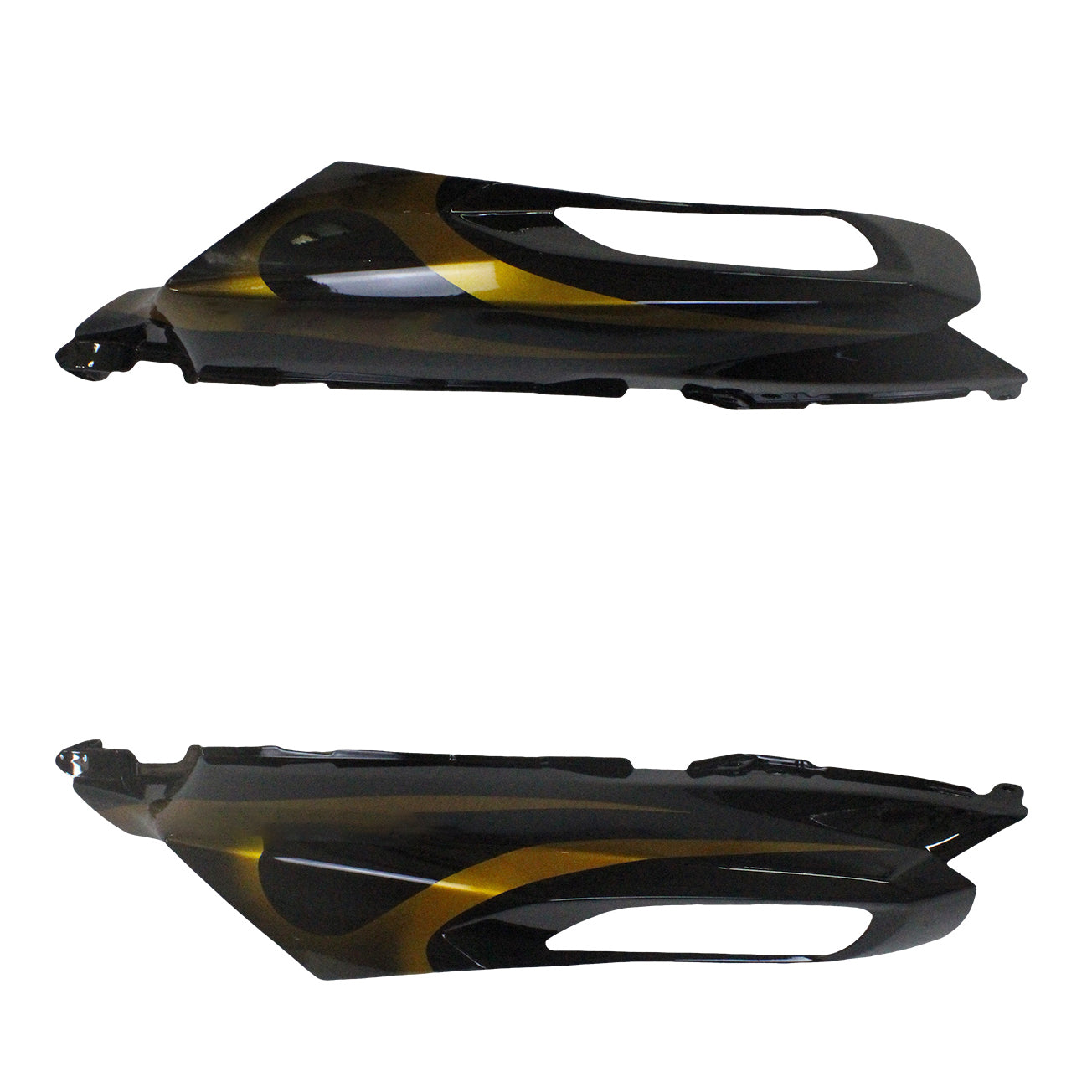 Fairings 2006-2011 Kawasaki ZX14R Black & Gold Flame Ninja Generic