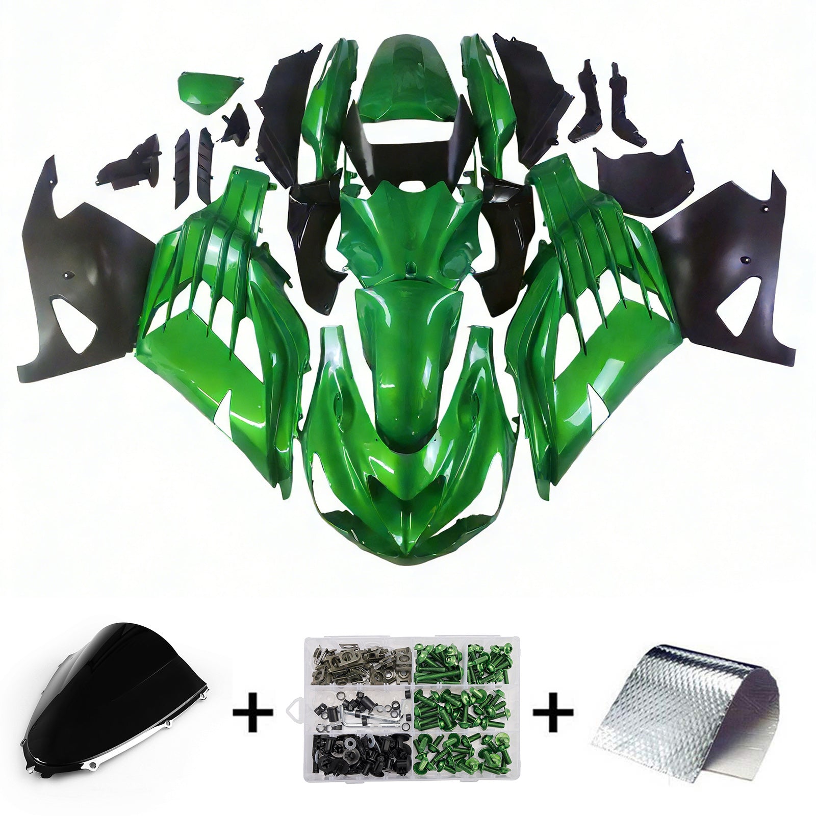 Carenados Plásticos 2012-2022 Kawasaki ZX14R Ninja Verde Genérico