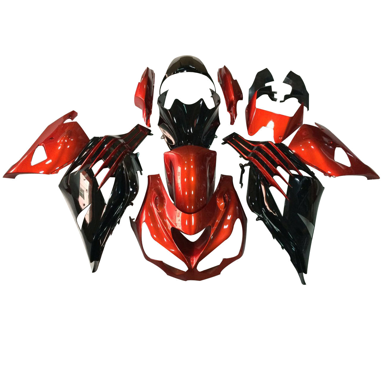Carenados Plásticos 2012-2022 Kawasaki ZX14R Ninja Naranja Negro Genérico