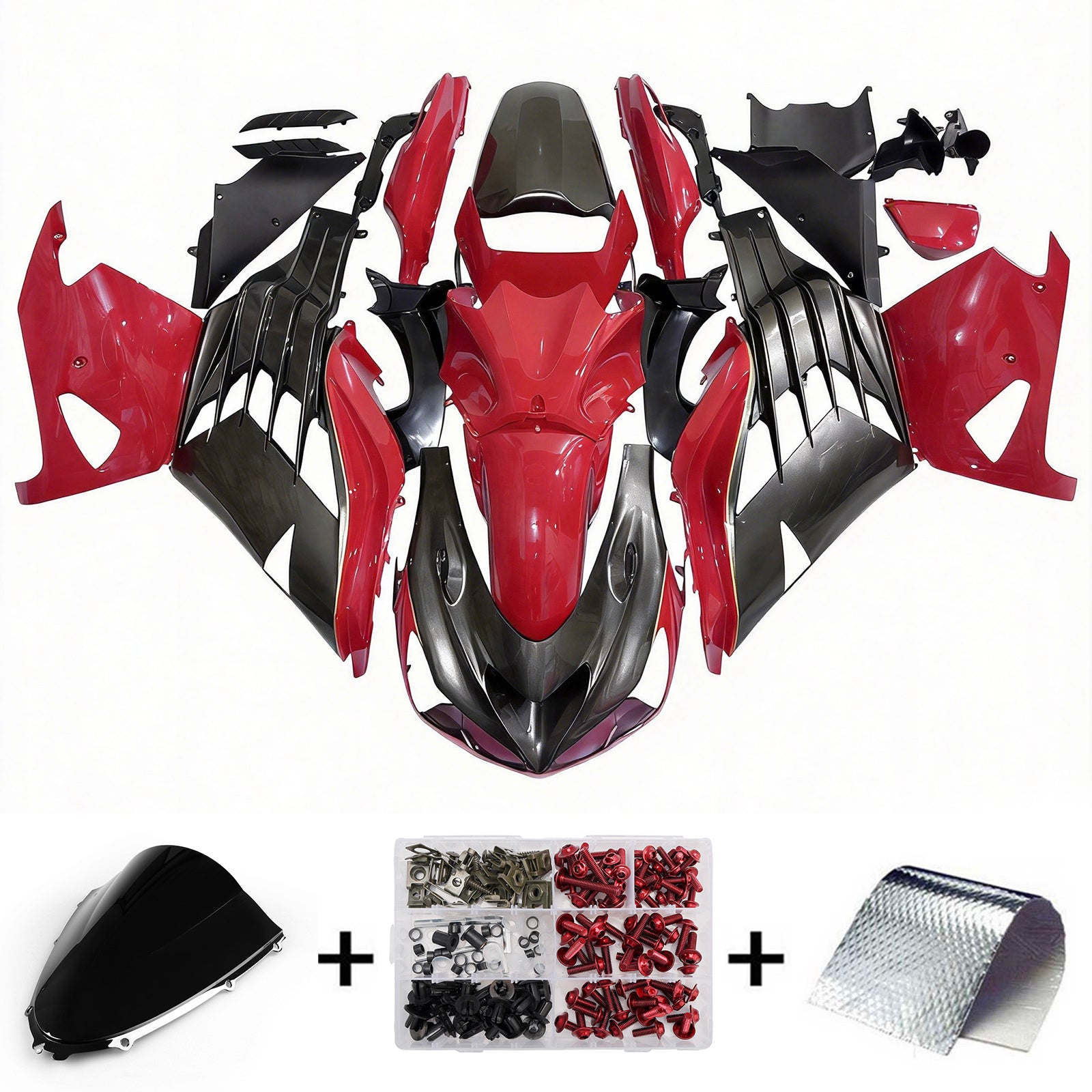 Fairings Plastics 2012-2022 Kawasaki ZX14R Ninja Red Bronze Generic