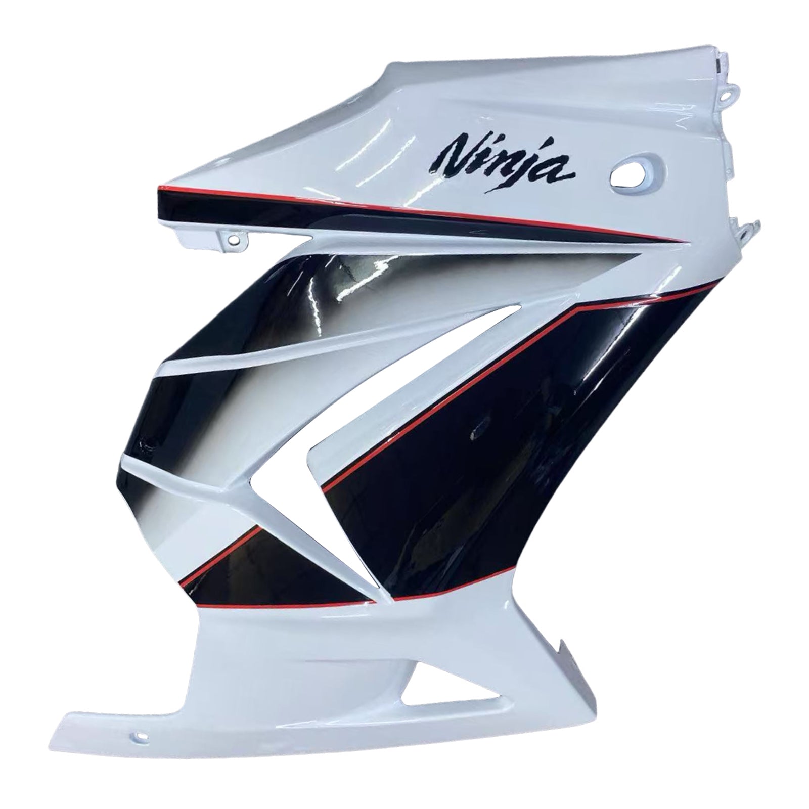 Carenados 2008-2012 Kawasaki ZX250R EX250 Blanco Negro Ninja ZX250 Genérico