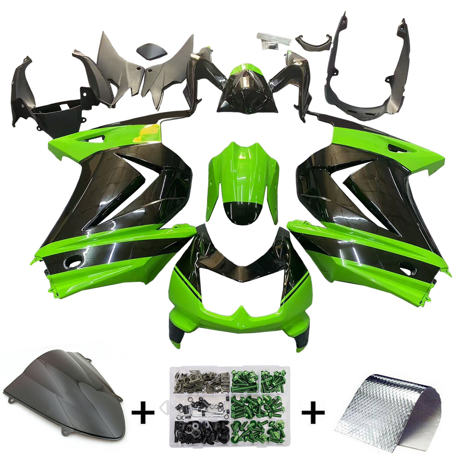 Kawasaki EX250 Ninja250R 2008-2012 Fairing Kit Bodywork Plastic ABS