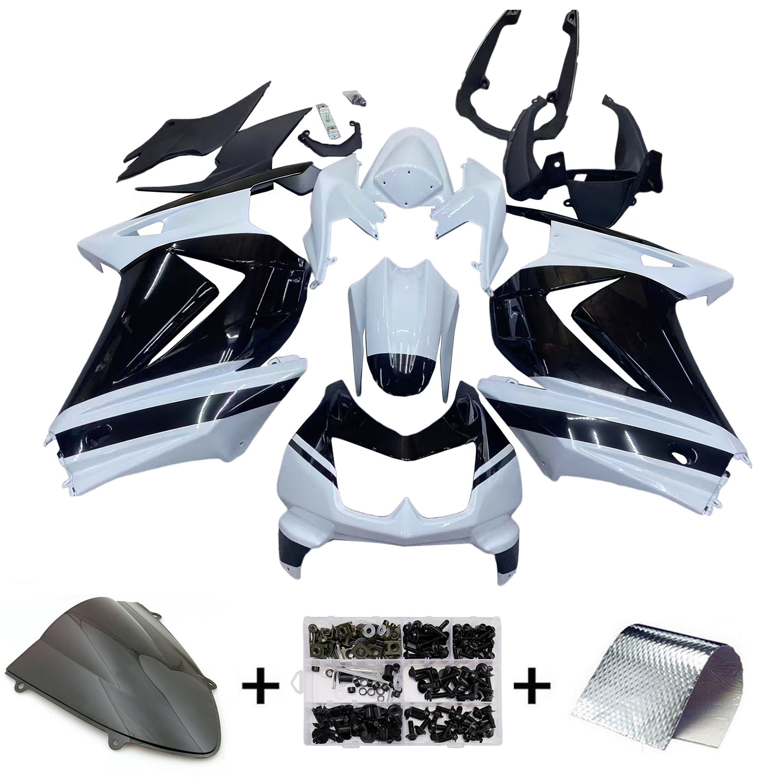 Kawasaki EX250 Ninja250R 2008-2012 Fairing Kit Bodywork Plastic ABS