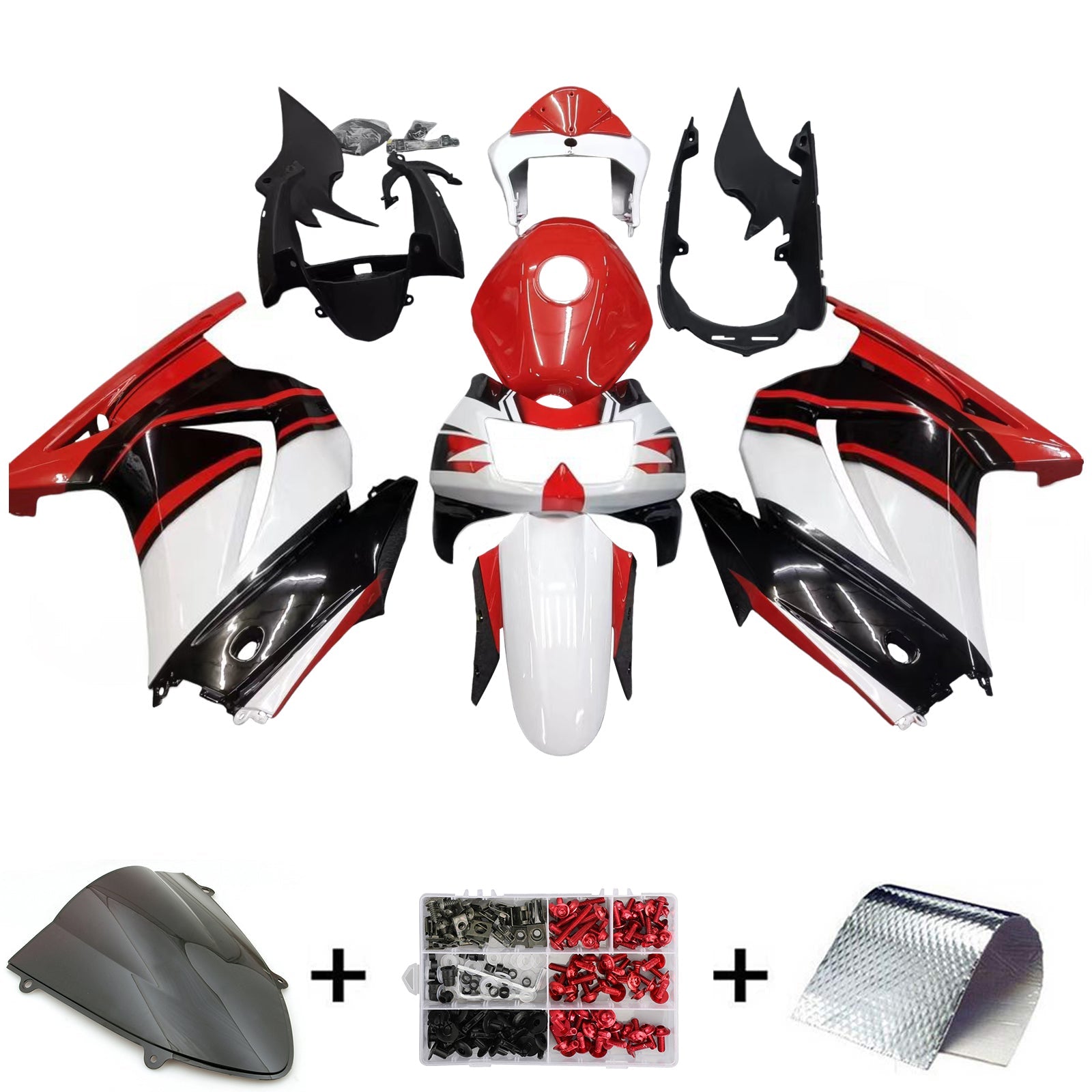 Kawasaki EX250 Ninja250R 2008-2012 Fairing Kit Bodywork Plastic ABS