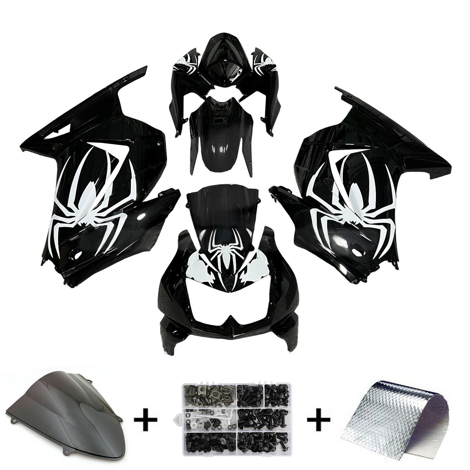 Injection Fairing Kit Bodywork Plastic ABS fit For Kawasaki EX250 Ninja250R 2008-2012