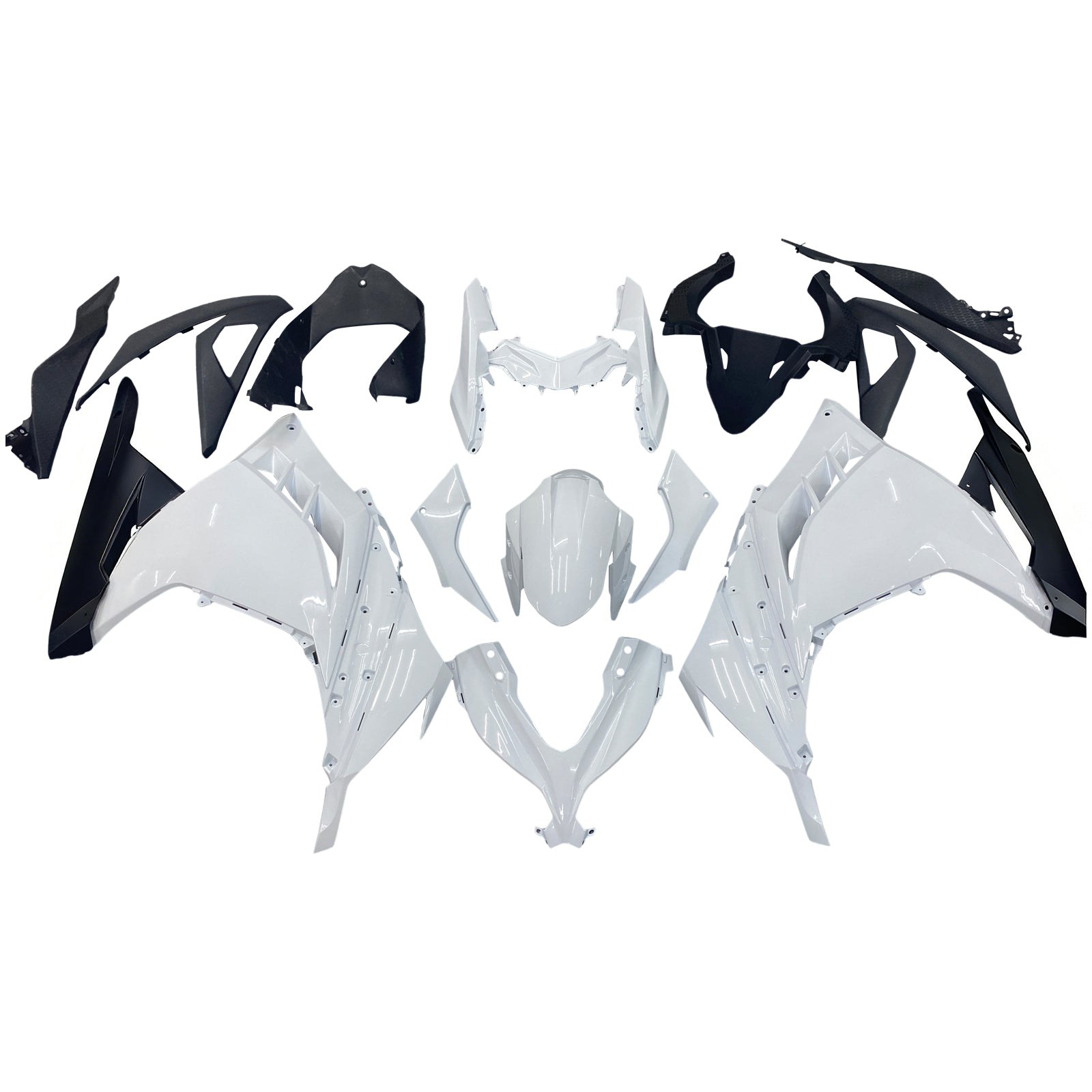 Fairings 2013-2024 Plastics Kawasaki Ninja 300R EX300R White Ninja