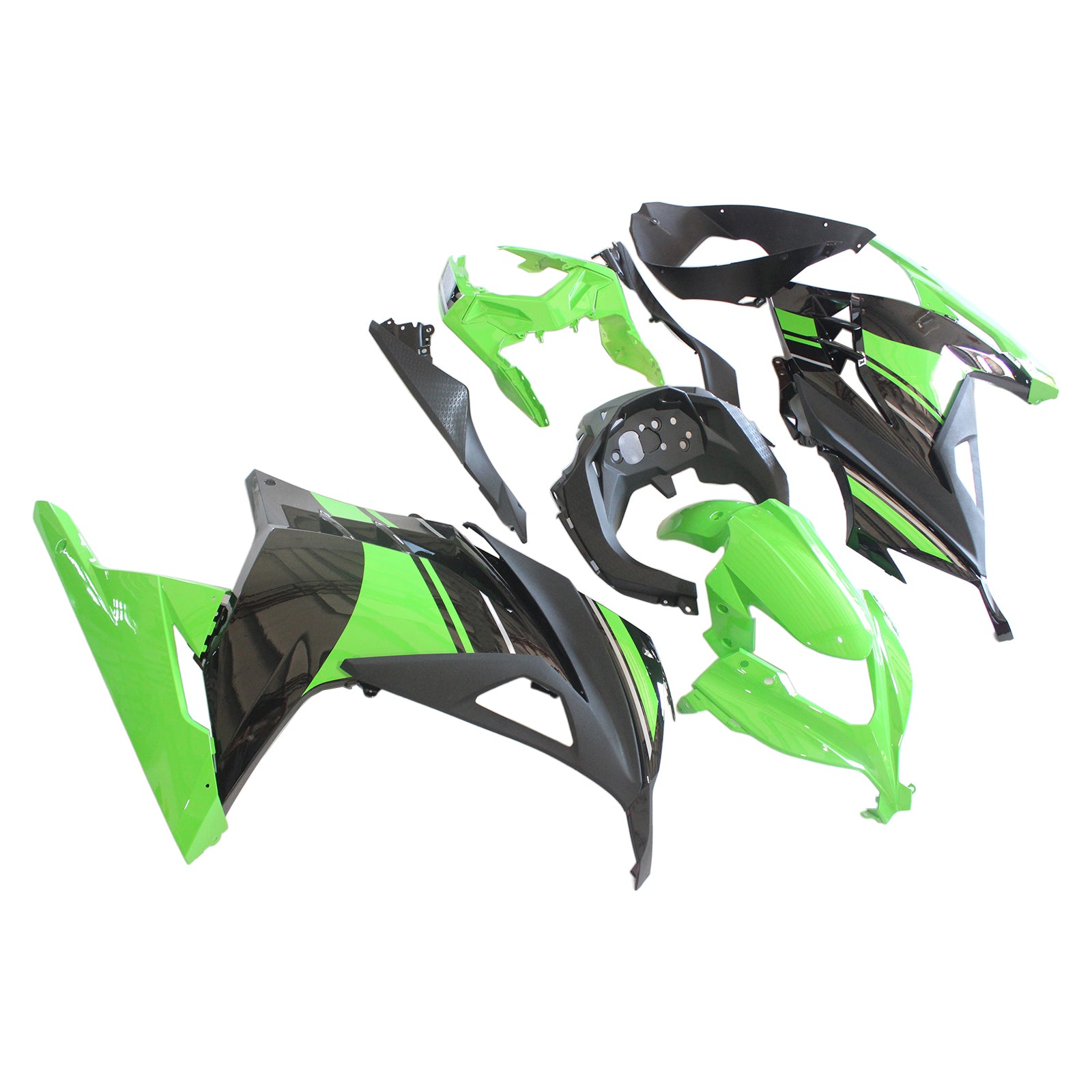 Fairings 2013-2024 Plastics Kawasaki Ninja 300R EX300R Green Ninja