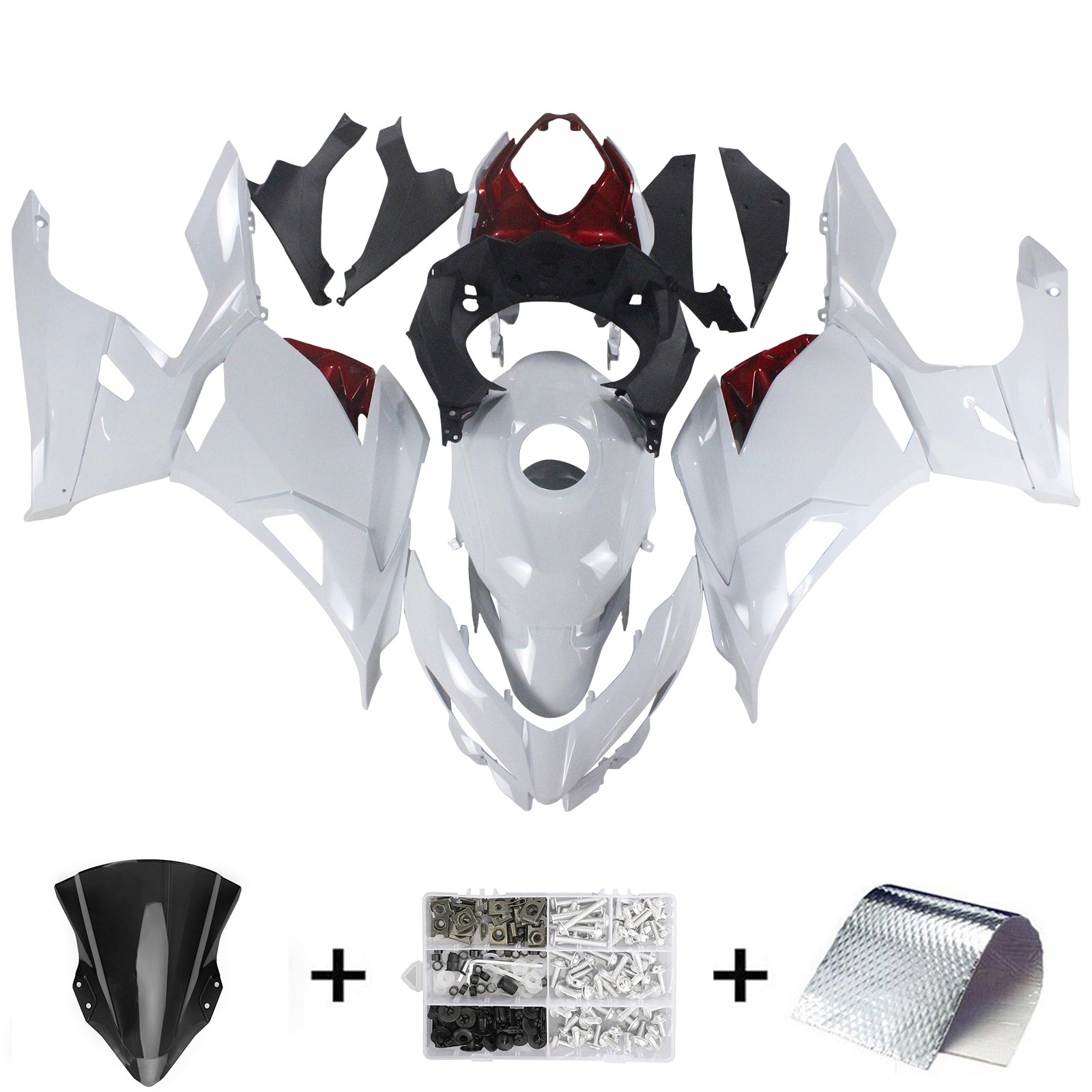 Injection Fairing Kit Bodywork For Kawasaki EX400 Ninja400 2018-2024